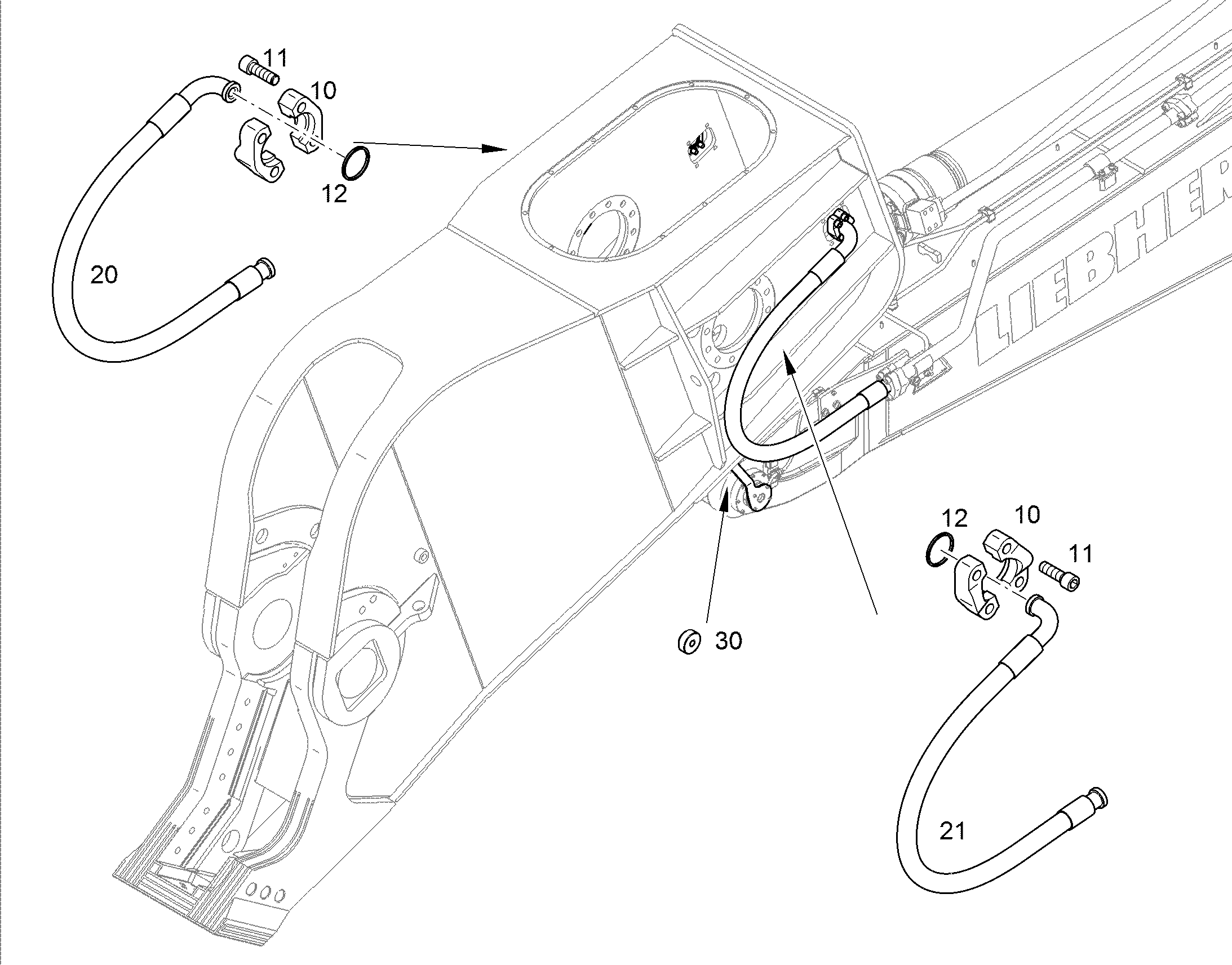 MODIFICATION ANGLE SENSOR DRS 75 11733304 LIEBHERR