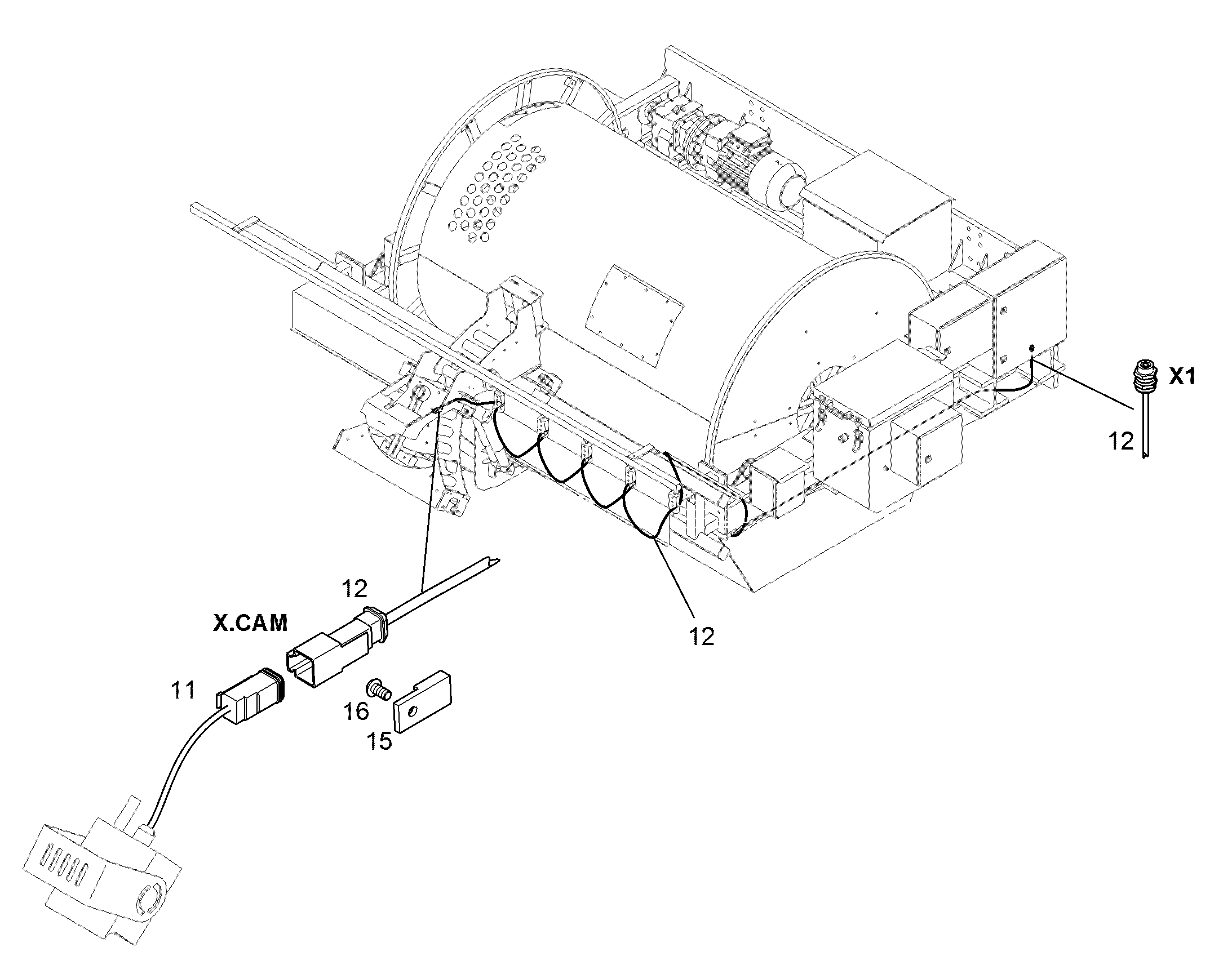 MODIF.HARNESS CAMERA 11813728 LIEBHERR