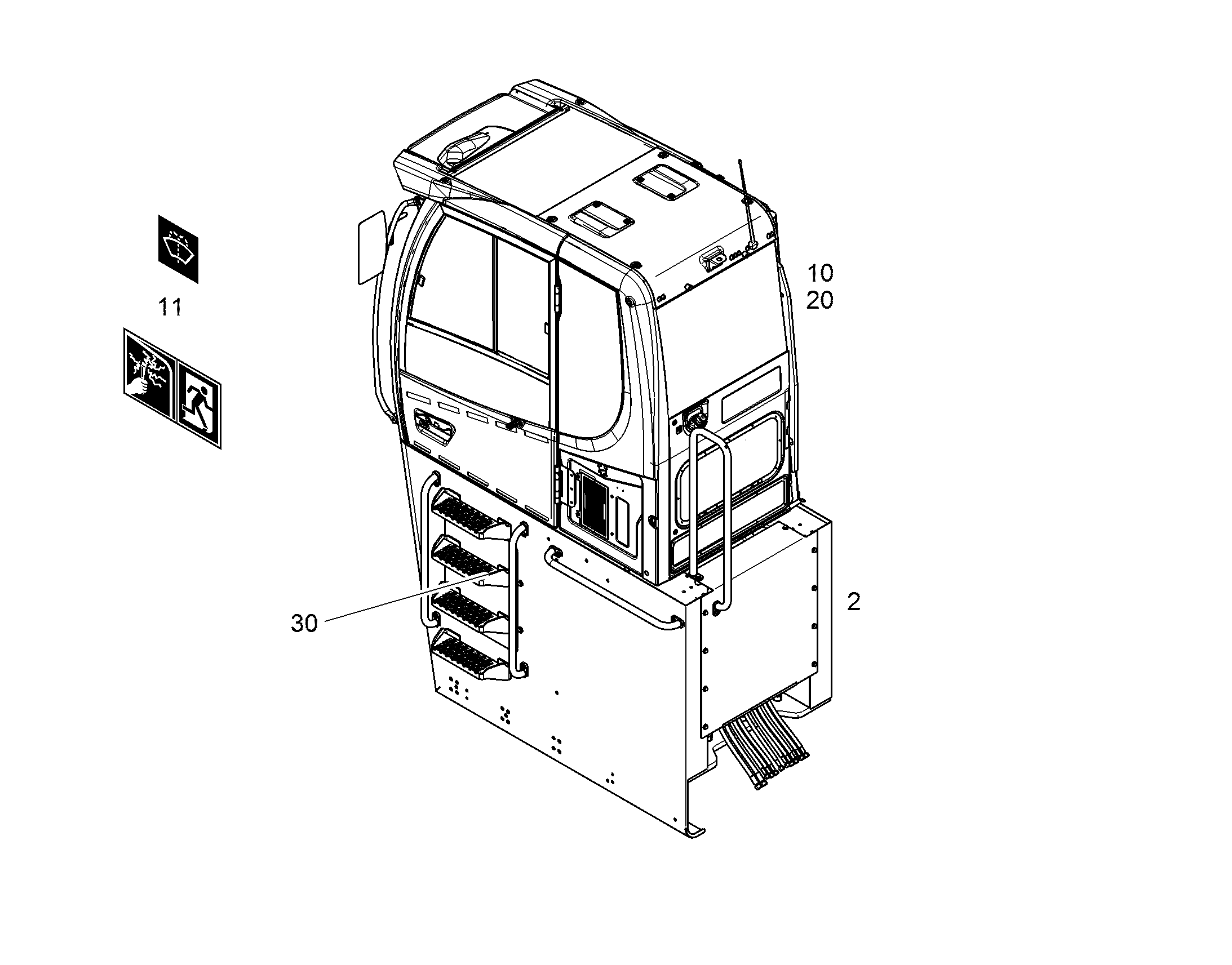 МОНТ. ЧАСТИ ПЛОЩАДКИ ВОДИТ. 94094497 LIEBHERR