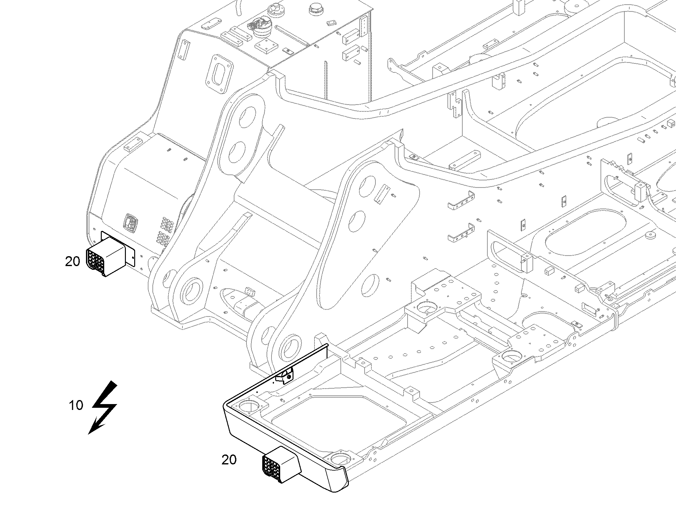 ДОПОЛН.СВЕТОДИОДН.ФАРА НА FOPS 11464401 LIEBHERR