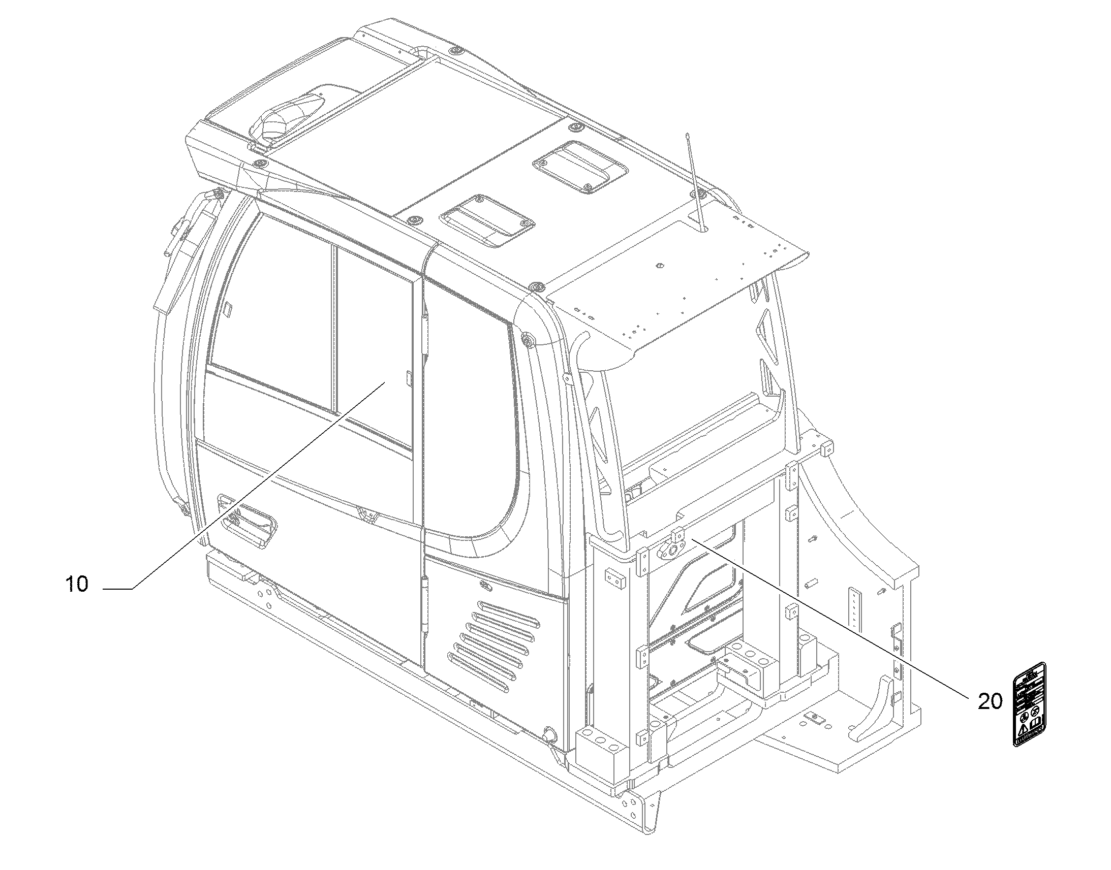 ТАБЛИЧКИ КAБИНЫ ВОДИТЕЛЯ 94092036 LIEBHERR