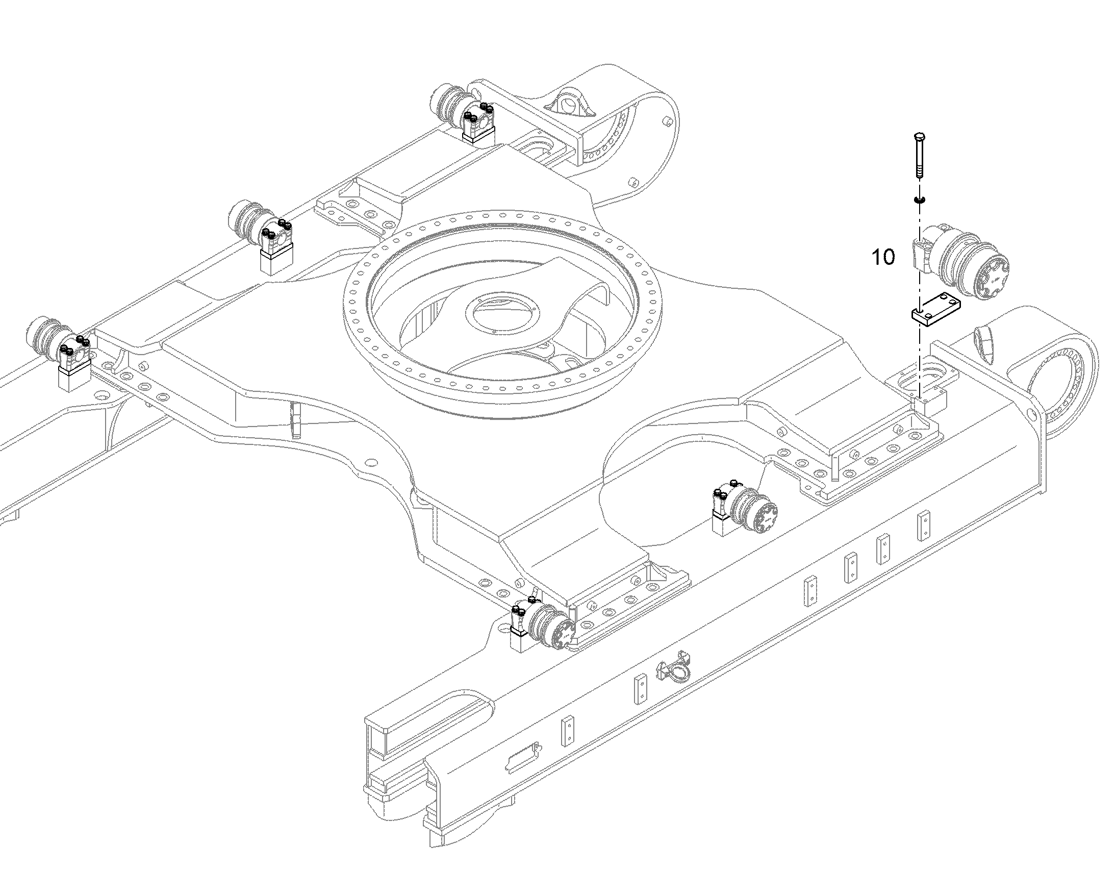CARRIER ROLLER ELEVATION 11738725 LIEBHERR