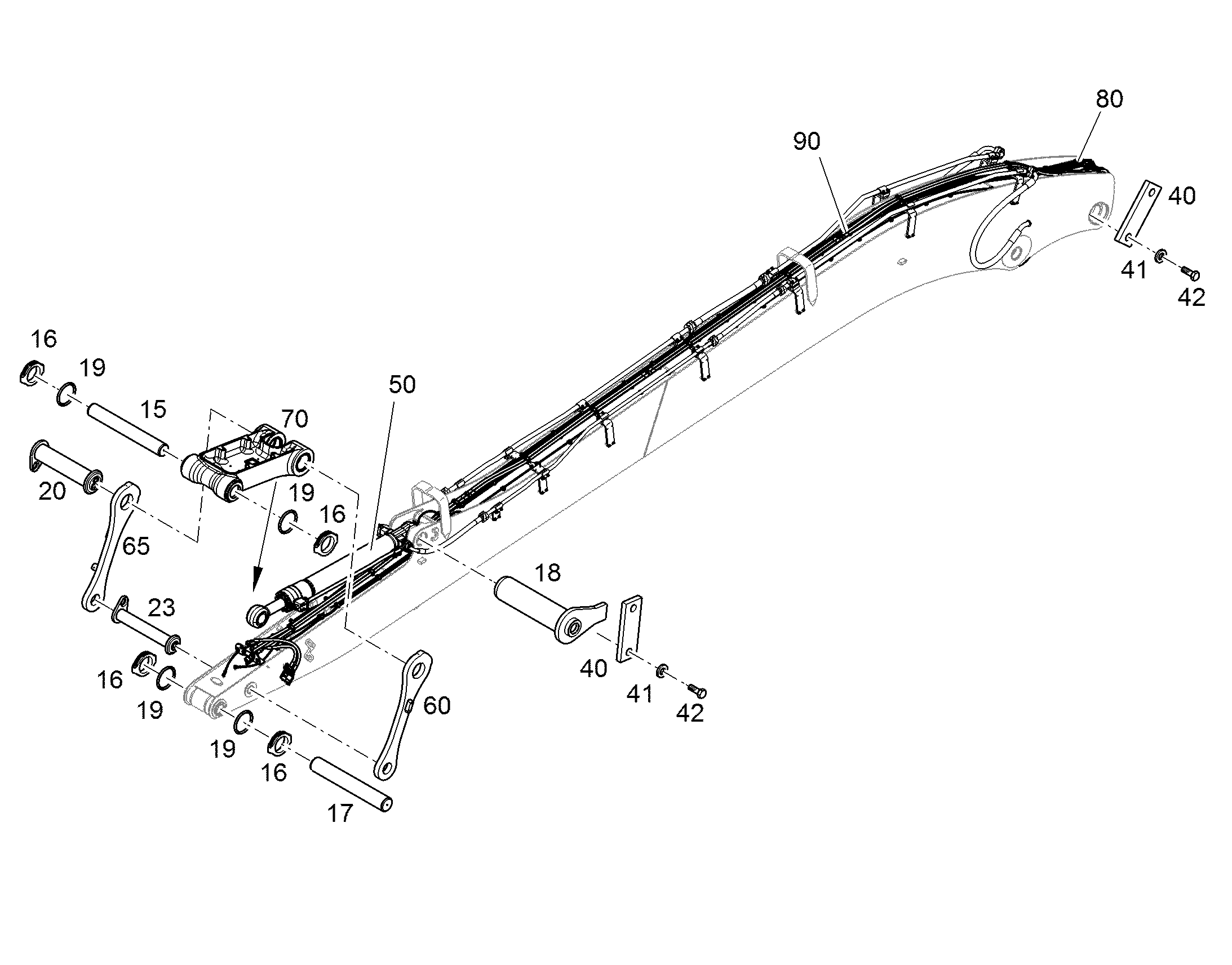 ПРОВОДКА ПРИВОД МЕХ. ПОВОРОТА 11737054 LIEBHERR