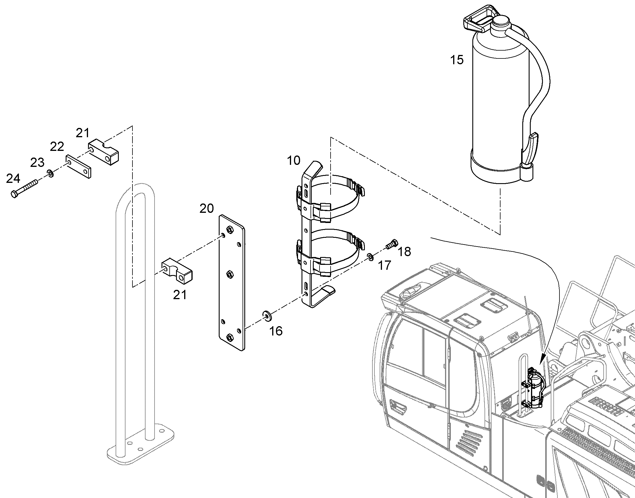 ОГНЕТУШИТЕЛЬ A,B,C PULVER 6 kg 12206500 LIEBHERR