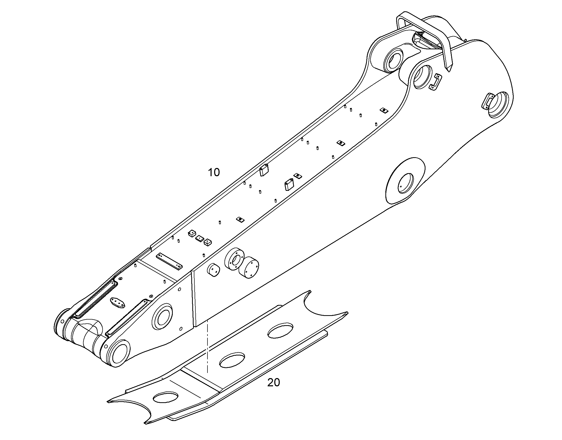 ЗАЩИТА НИЖНЕГО ПОЯСА Д.РУКОЯТИ 2,60M 10076271 LIEBHERR