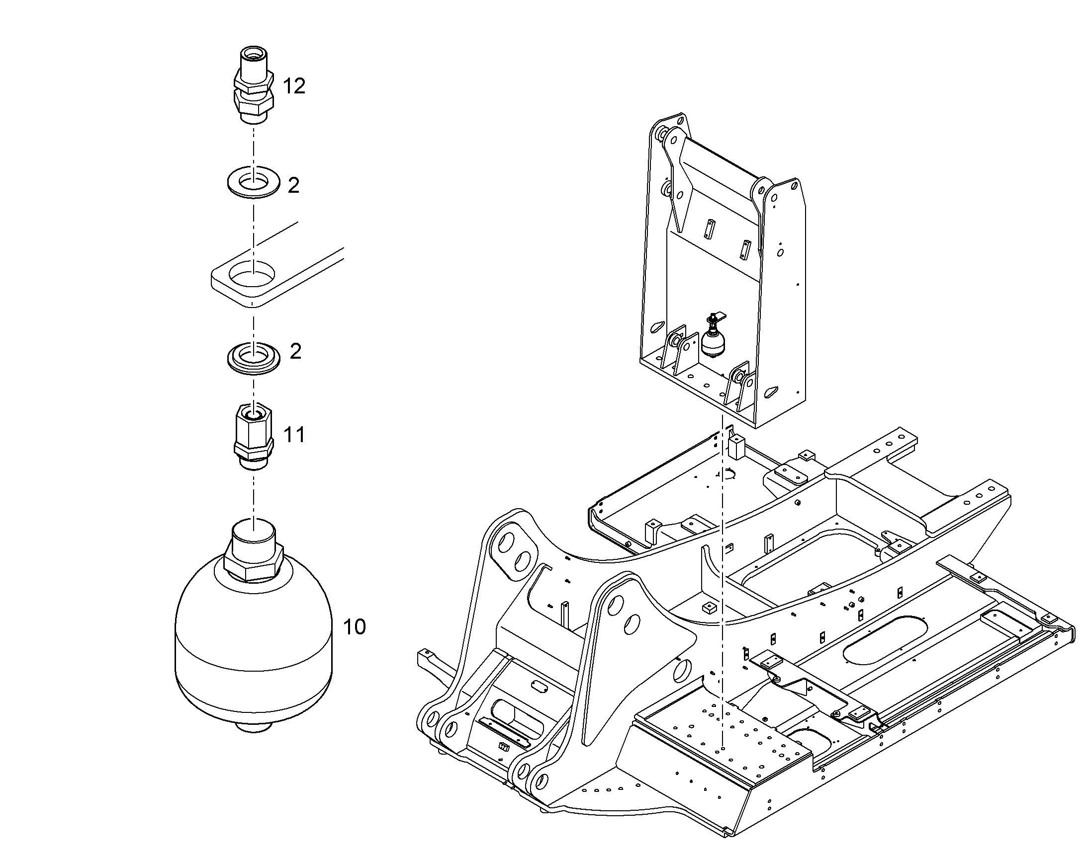 АККУМУЛЯТОР МЕМБРАННЫЙ 0,75l/210bar/80bar -10/80°C G1 11836890 LIEBHERR