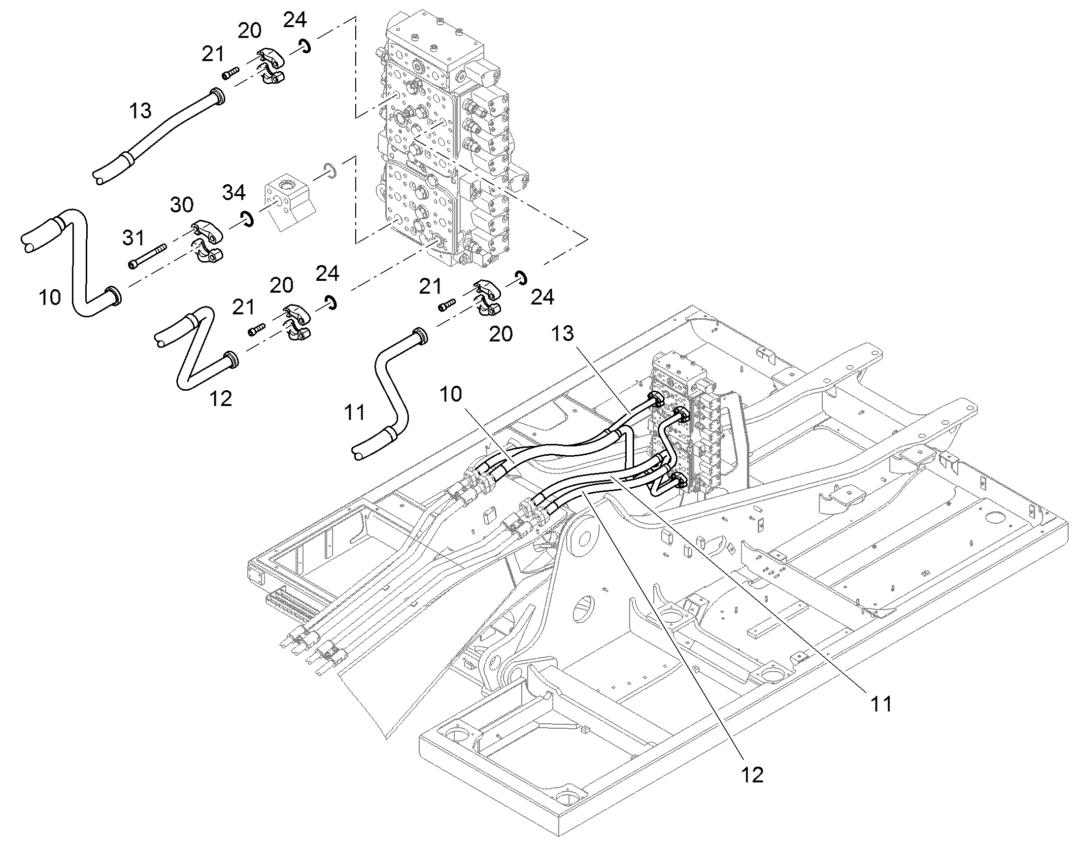 ШЛАНГ 25X1285 11822587 LIEBHERR