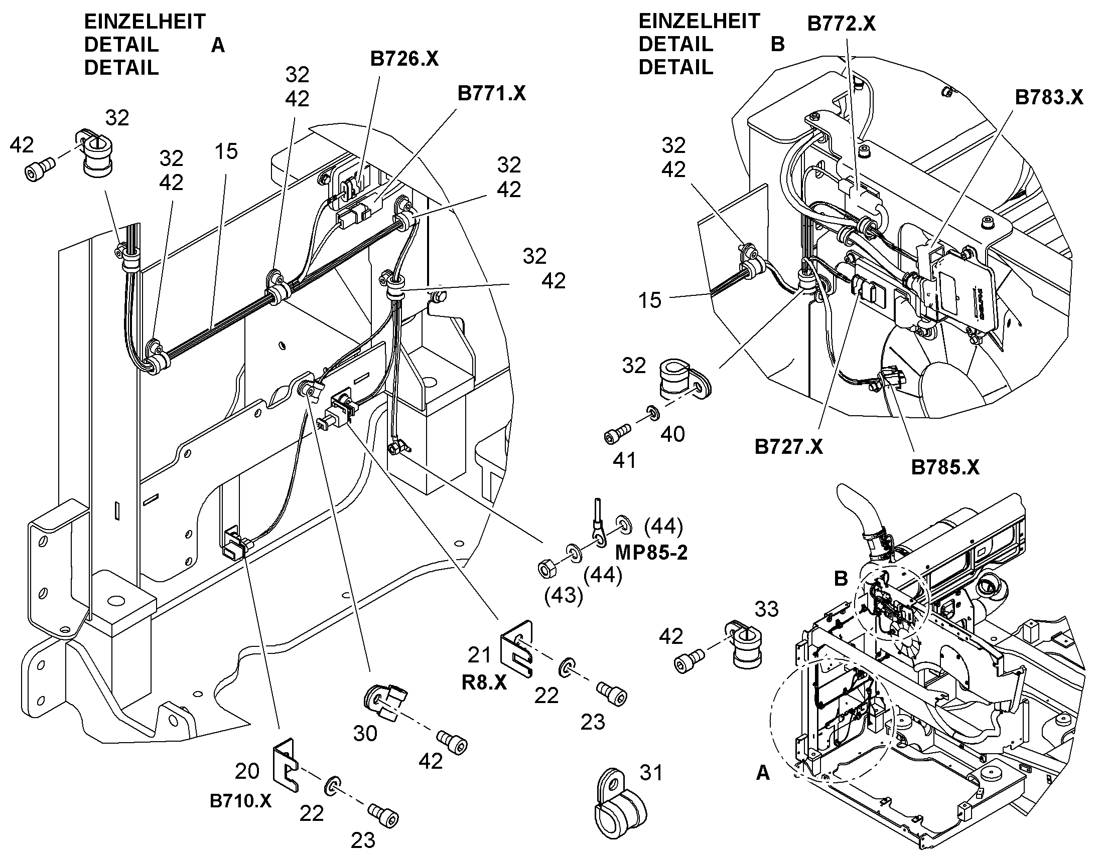 КАБ.КОМПЛ.ПЛАТЫ ДАТЧ.РУКОЯТКИ- W27 11459521 LIEBHERR
