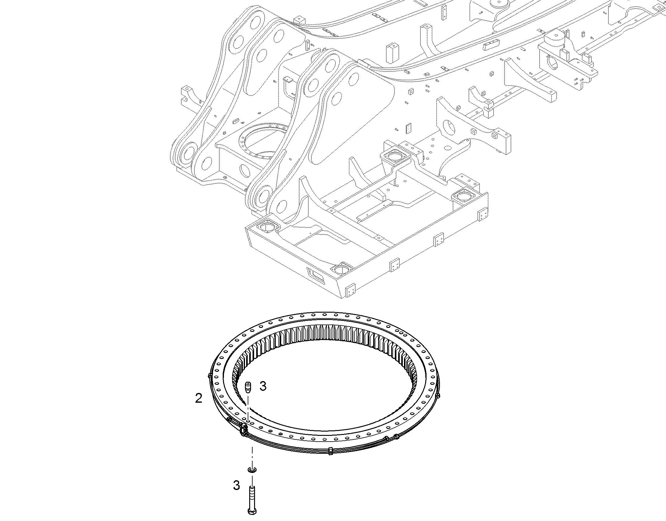КРЕП.ДЕТ.ПОВ.КРУГА НИЖН.ТЕЛЕЖ. 11813385 LIEBHERR