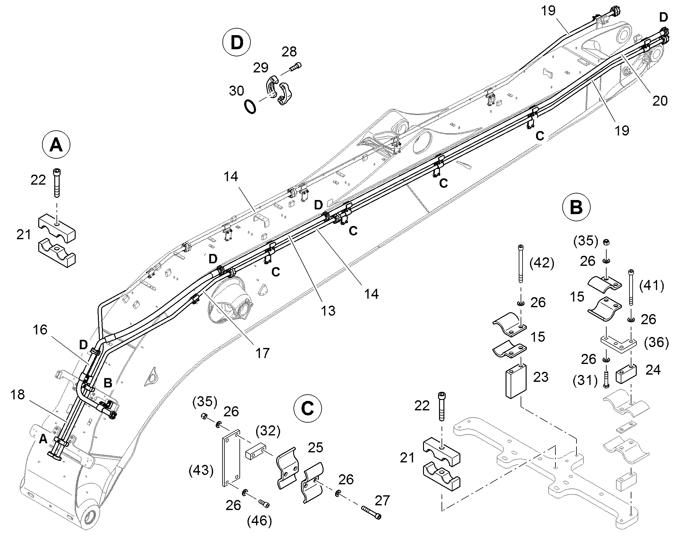 ПРОВОДКА МОНТАЖ AHS 11439816 LIEBHERR