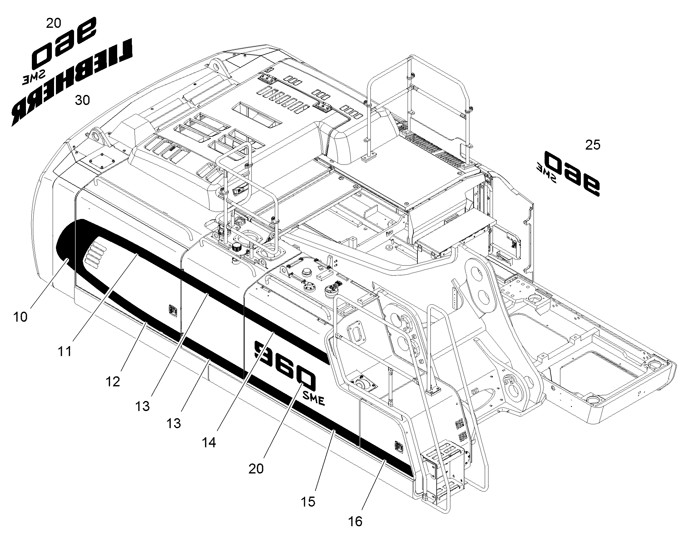НАКЛЕЙКА 728,1mmX313,2mm 12831879 LIEBHERR