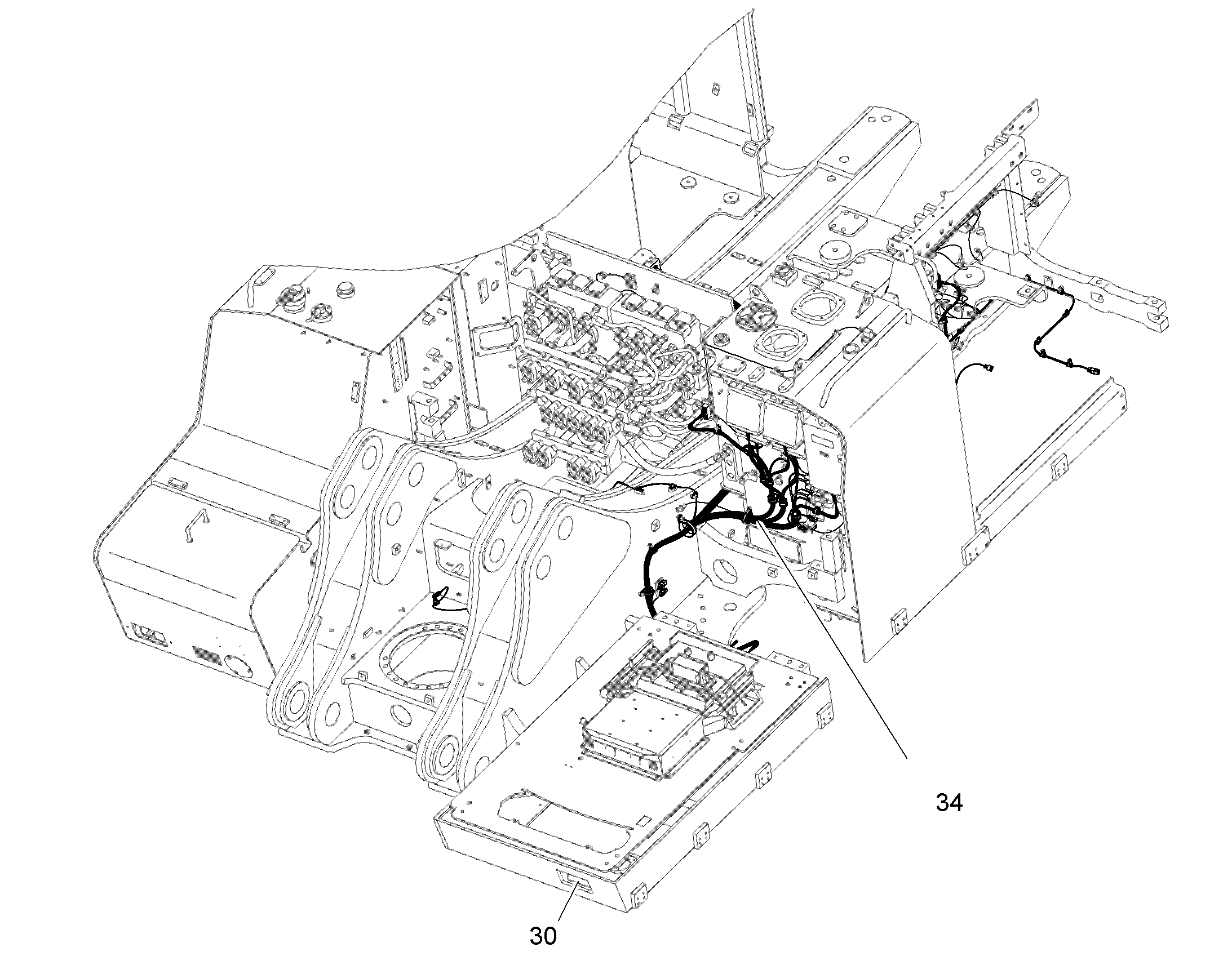КОМПЛ. ПРОВОДОВ ПОВ. ПЛАТФ. W5 12501470 LIEBHERR
