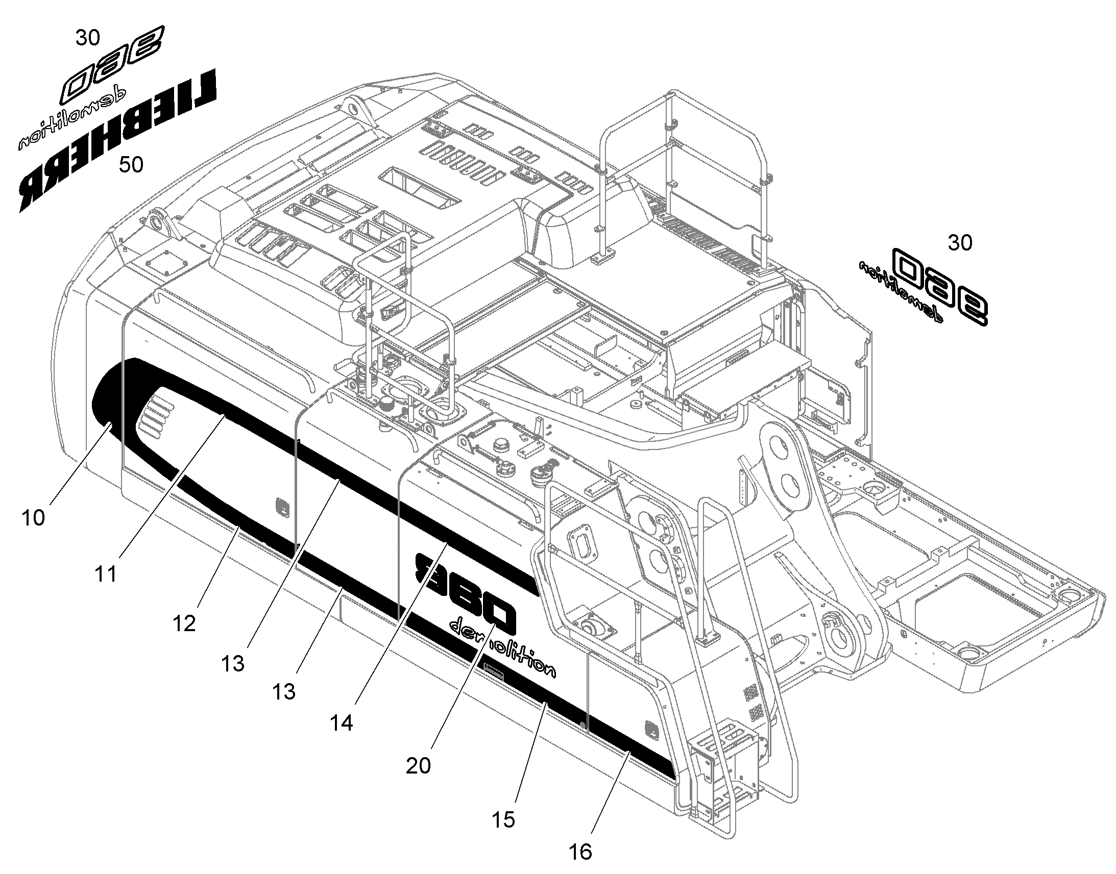 НАКЛЕЙКА 786,4mmX266,4mm 12830231 LIEBHERR