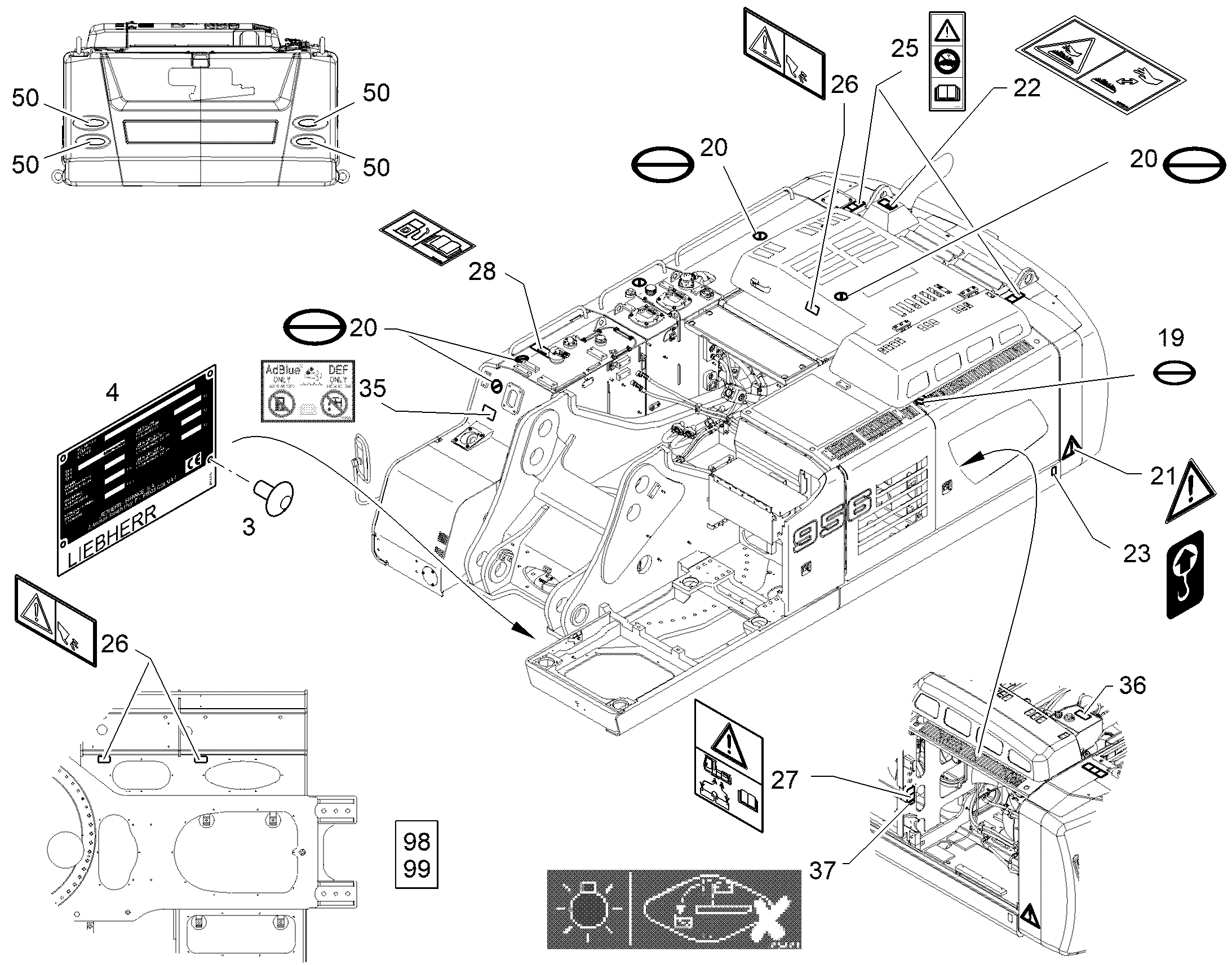 СВЕТОВОЗВРАЩАТЕЛЬ 11816413 LIEBHERR