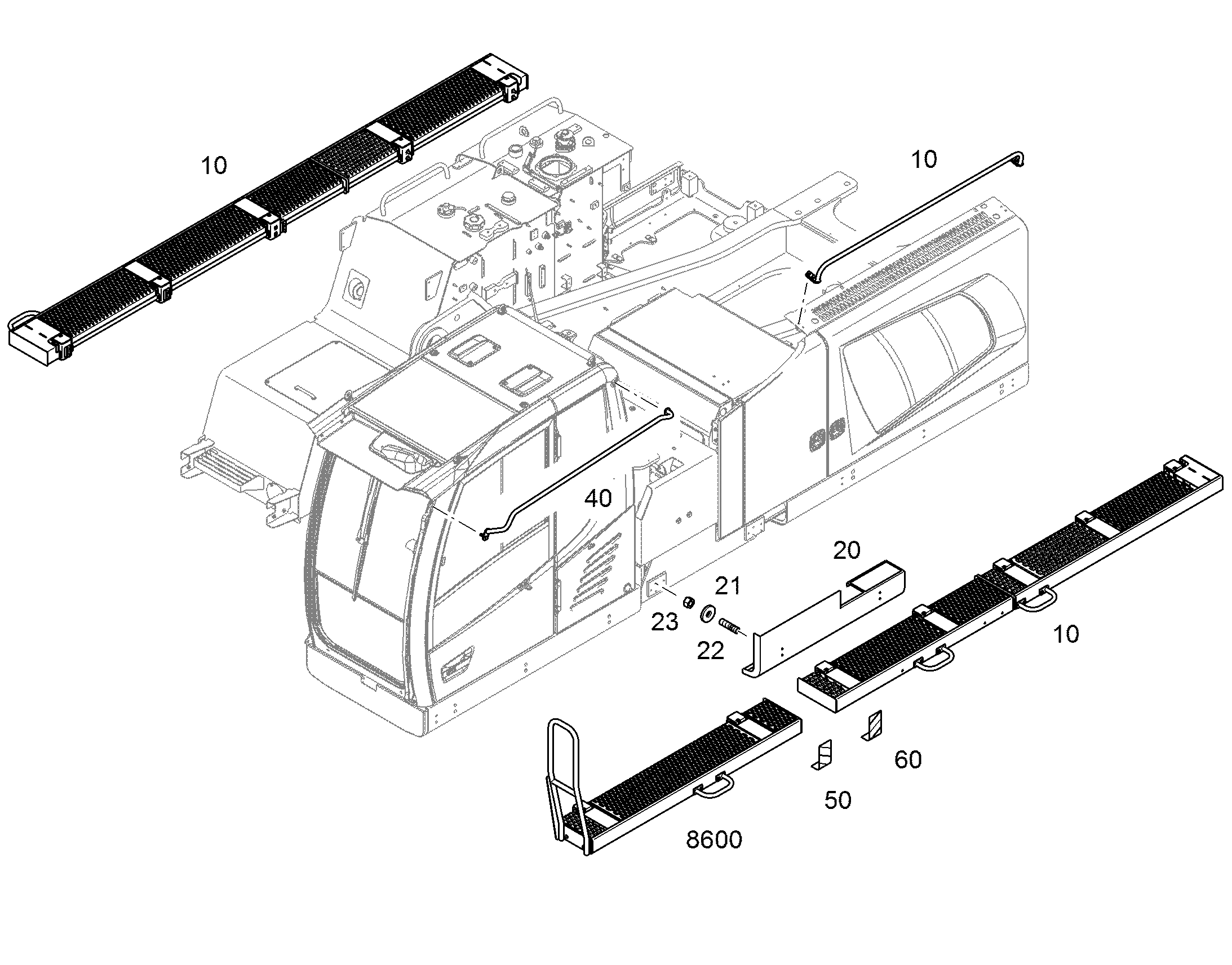 ЛЕСТНИЦА ОТКИДНАЯ 94095766 LIEBHERR