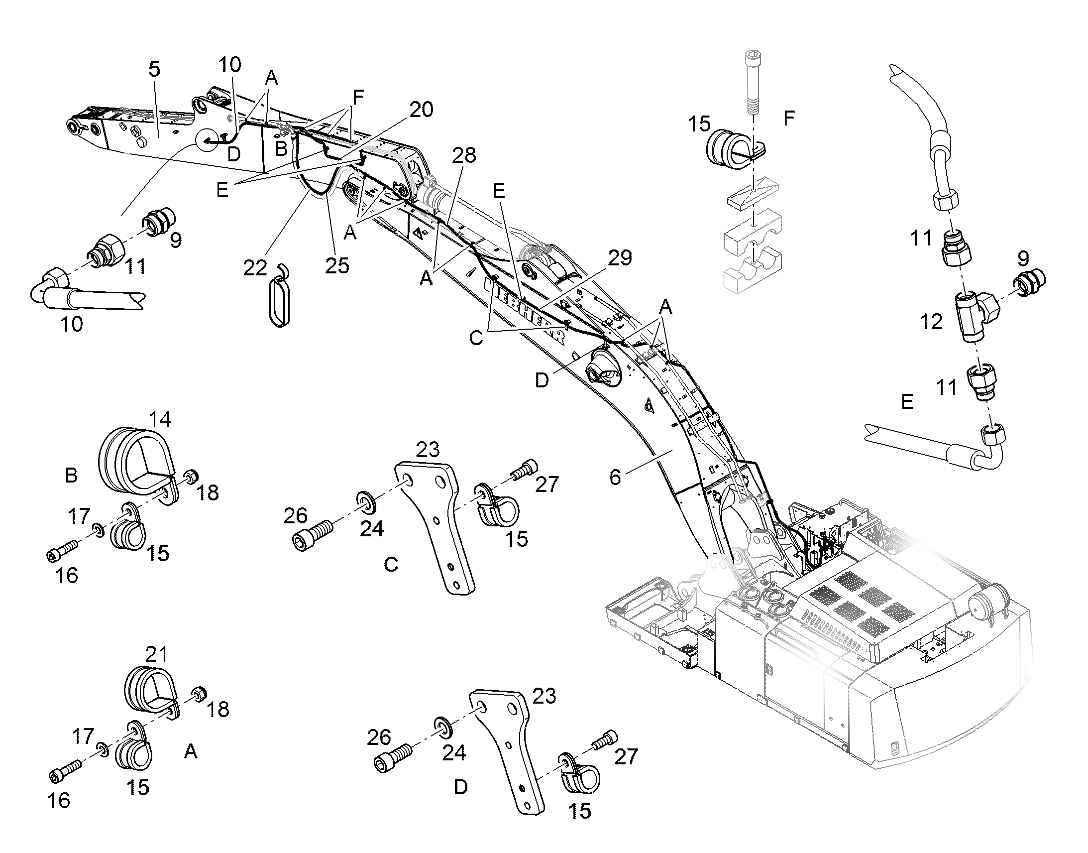 РЕКОНСТР.- ОДНОКОРП.СТРЕЛА 10864035 LIEBHERR