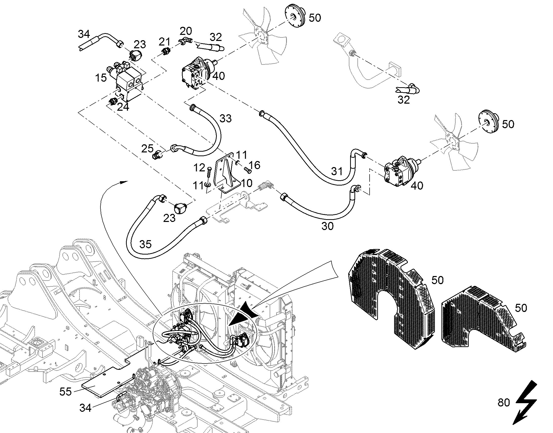 ГИДРАВЛ. ТРАНСП. ДВИГАТ. FMF 045cm³/U 10135878 LIEBHERR