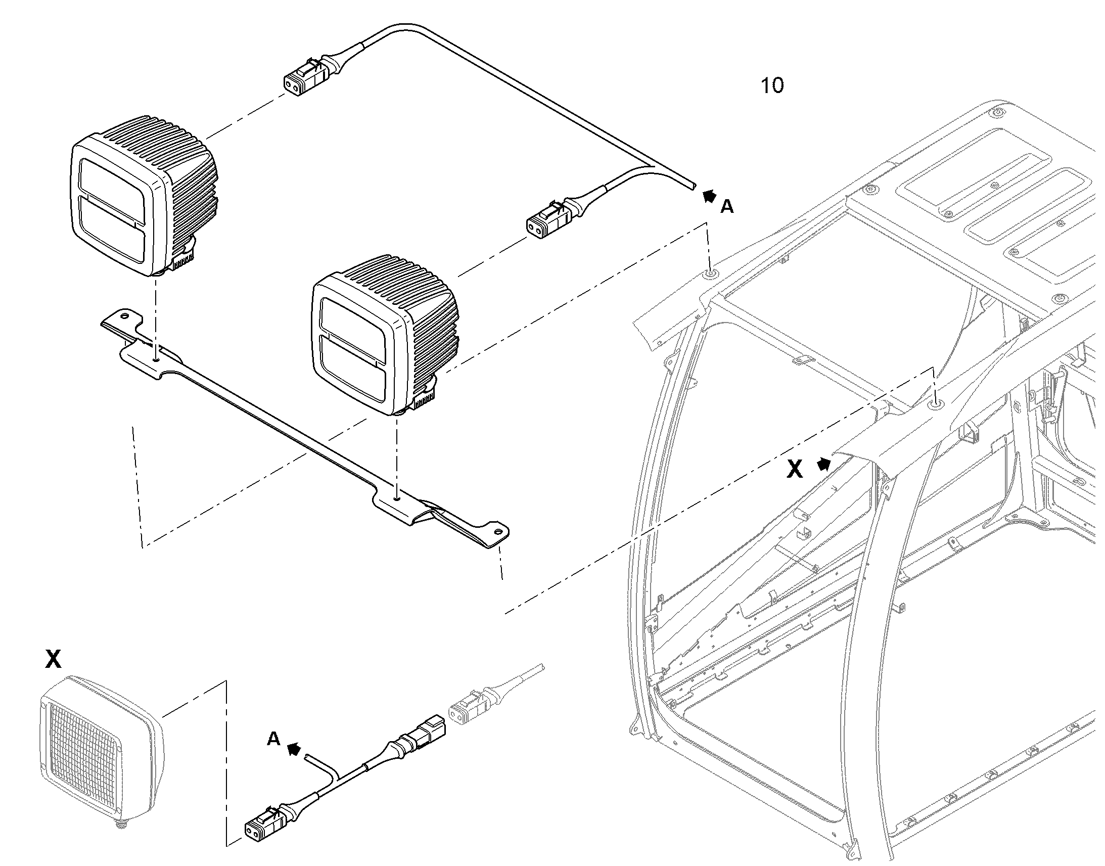 ПРОЖЕКТОР ДОПОЛНИТЕЛЬНЫЙ 94093107 LIEBHERR