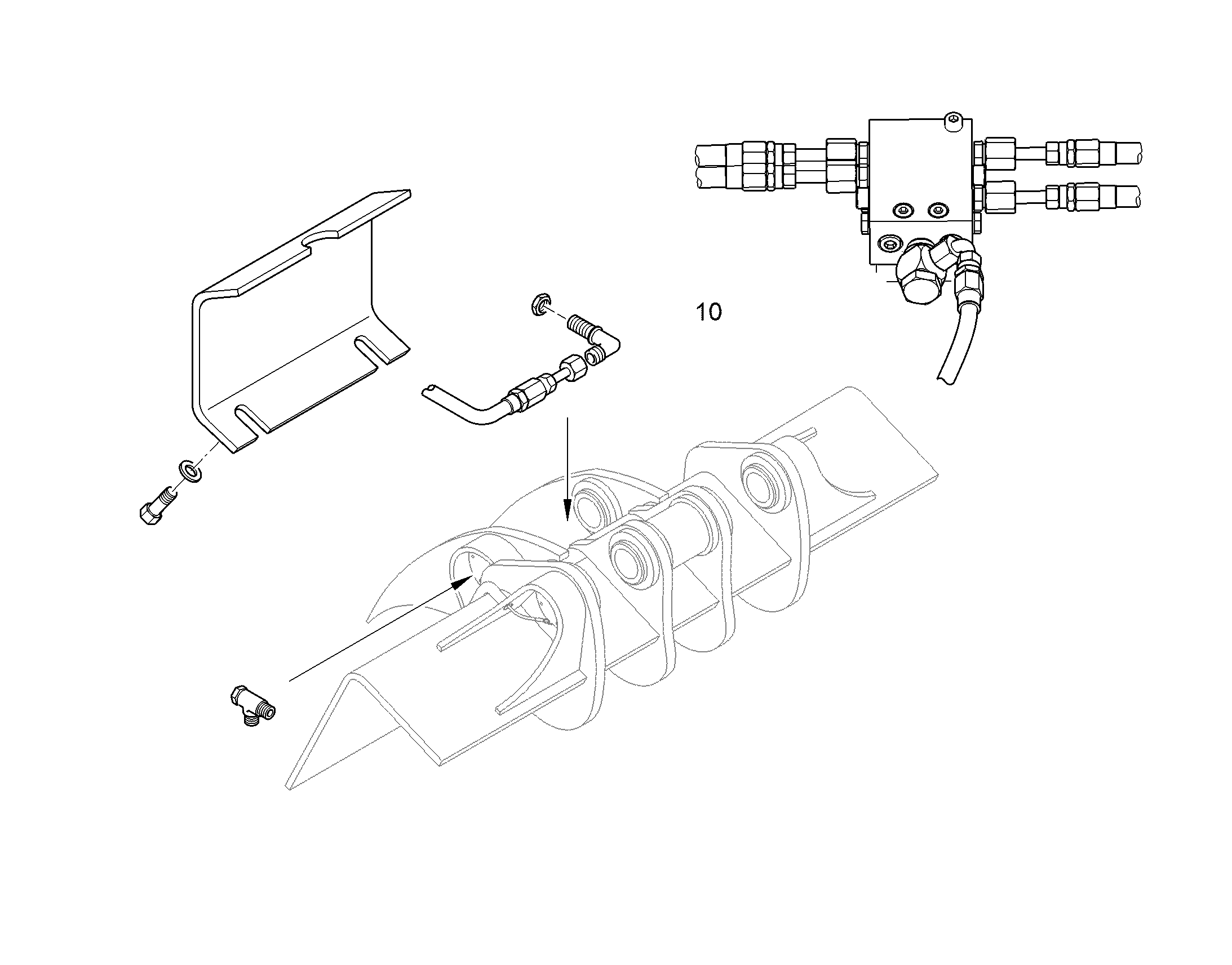 СМАЗ. ЛИНИЯ КОВША СТАНДАРТНОГО 10858445 LIEBHERR