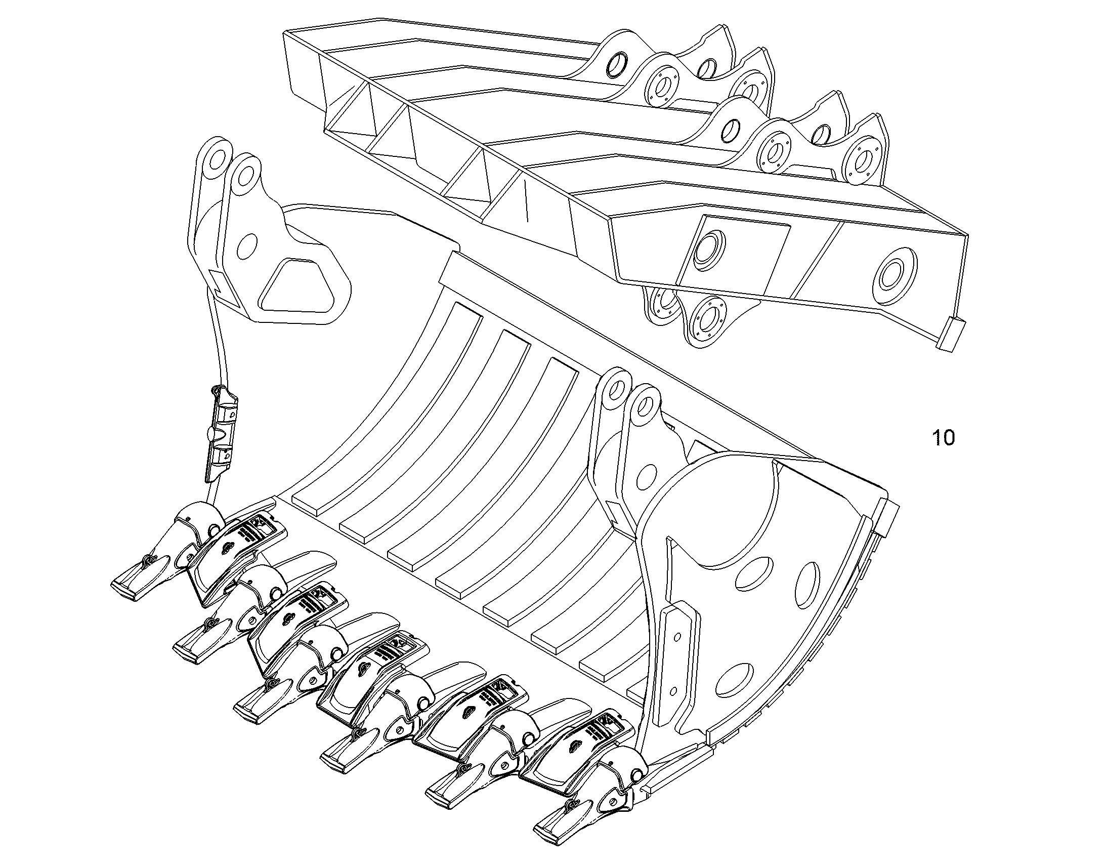 КОВШ ОТКИДНОЙ 2700MM 5,4M3 11461099 LIEBHERR