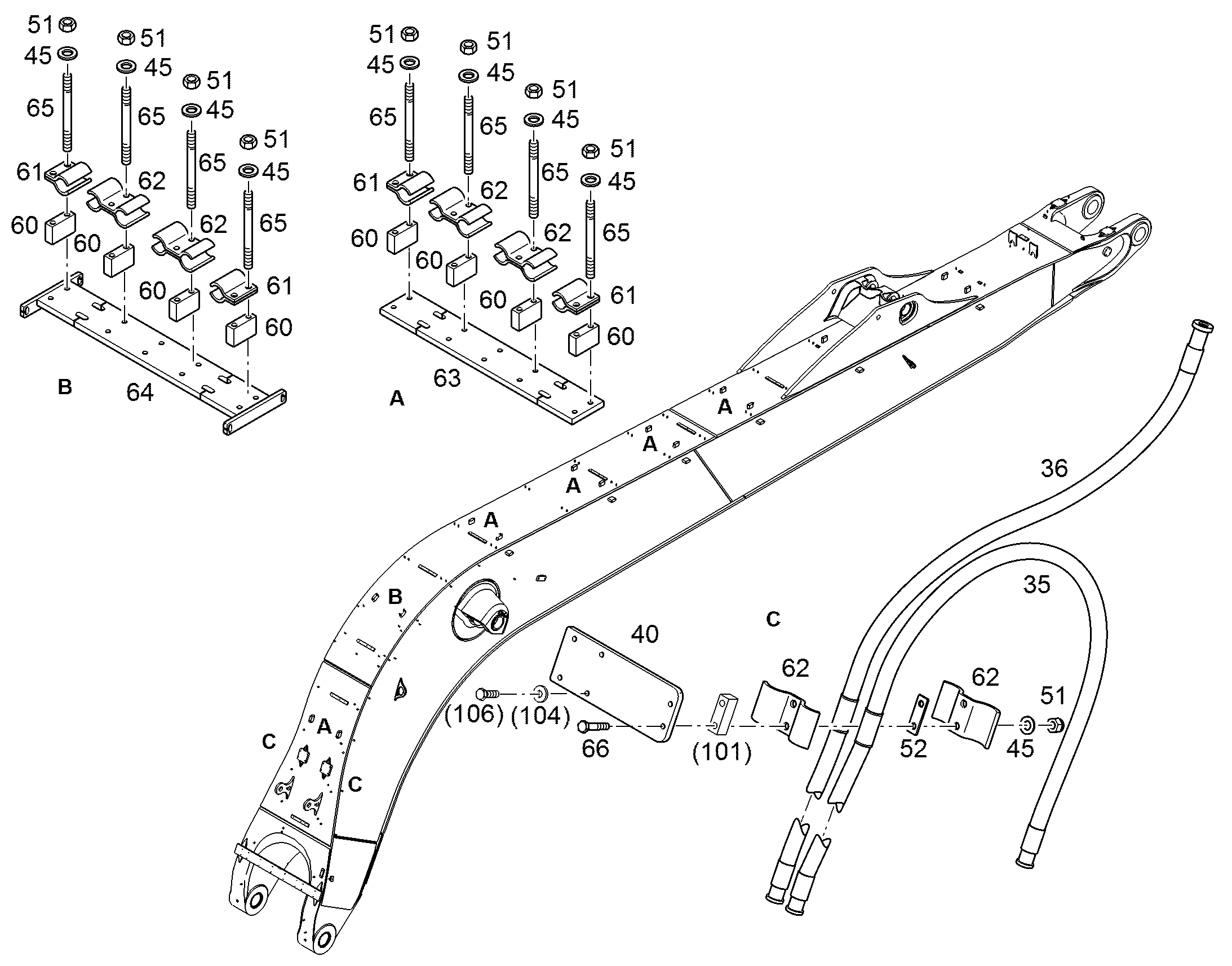 ПРОВОДКА МОНТАЖ AHS 11377030 LIEBHERR