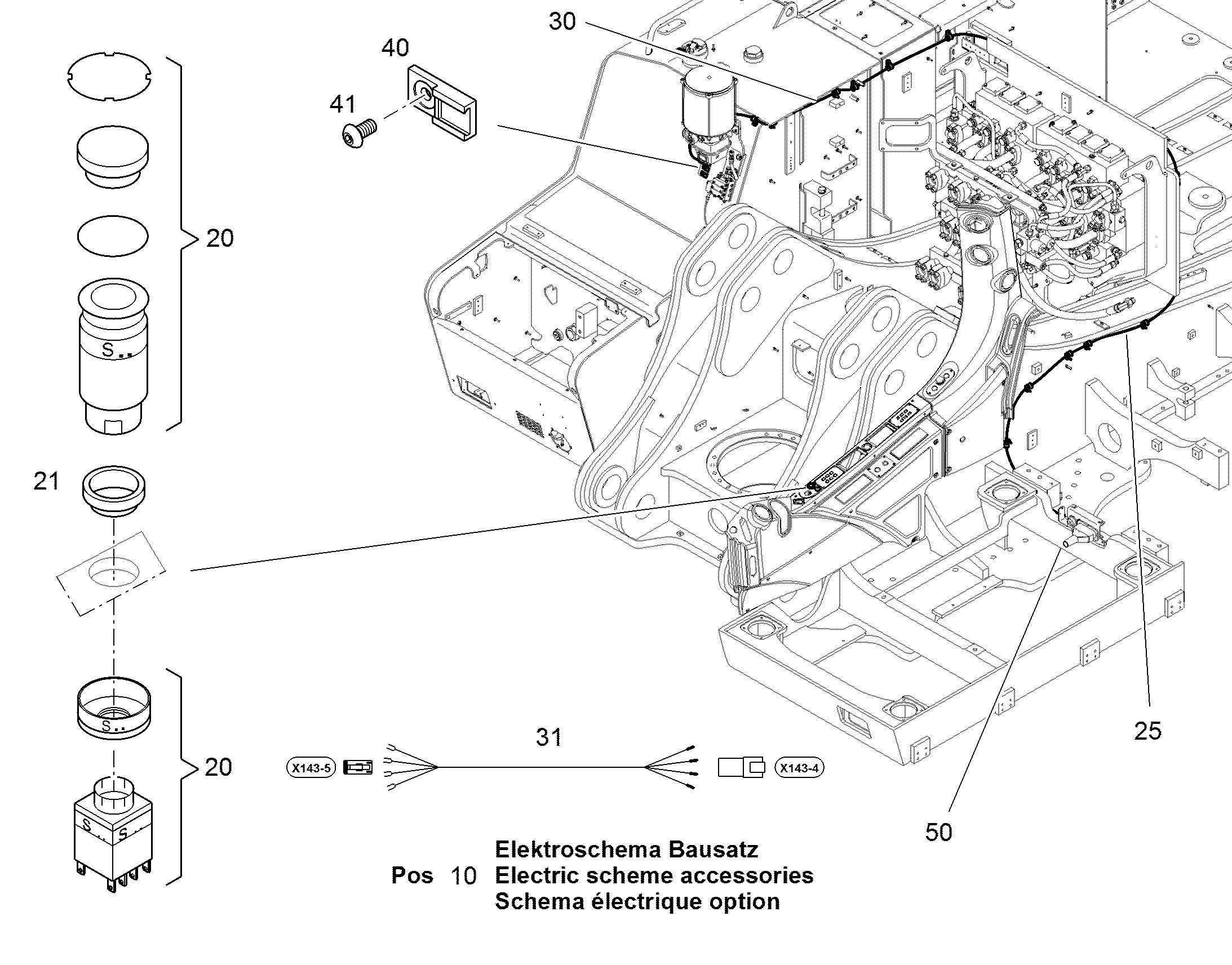 УДЛИНЕНИЕ, КОМПЛЕКТ КАБЕЛЕЙ 12813602 LIEBHERR