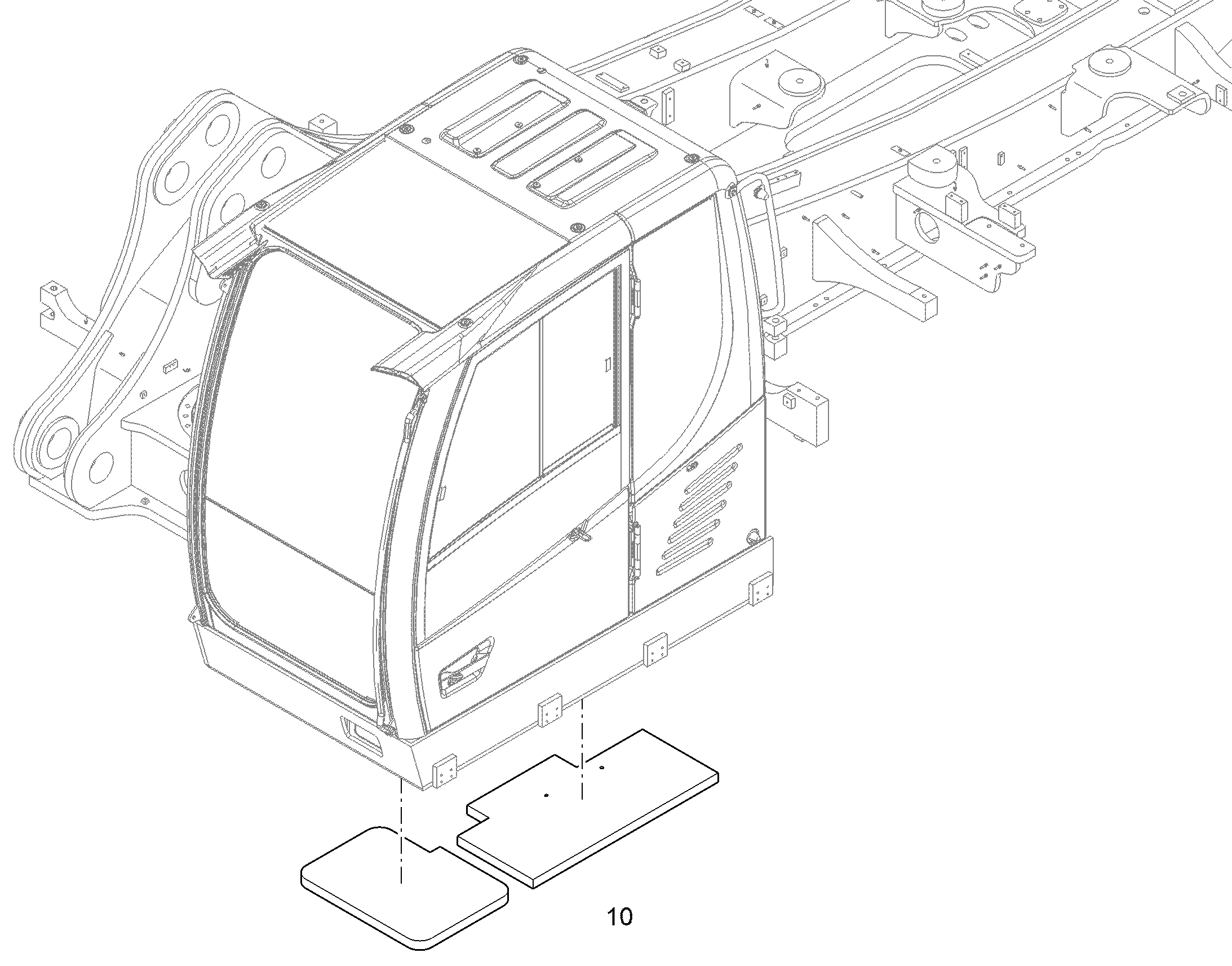 ПЛОЩАДКА ВОДИТЕЛЯ-ИЗОЛЯЦИЯ 11390910 LIEBHERR