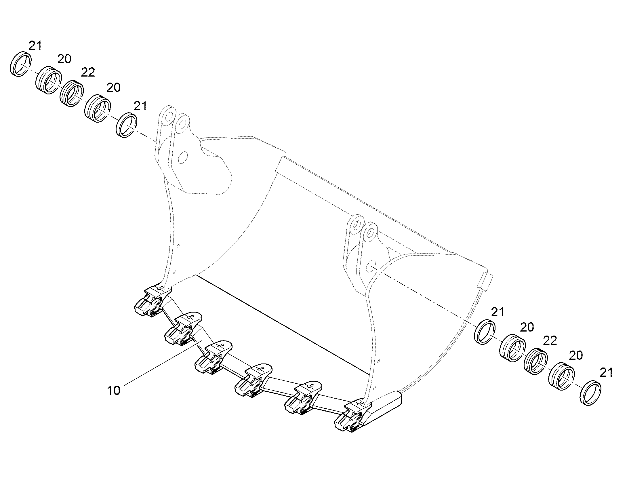 КРЫШКА КОВША 2270MM 3,5M3 11390391 LIEBHERR