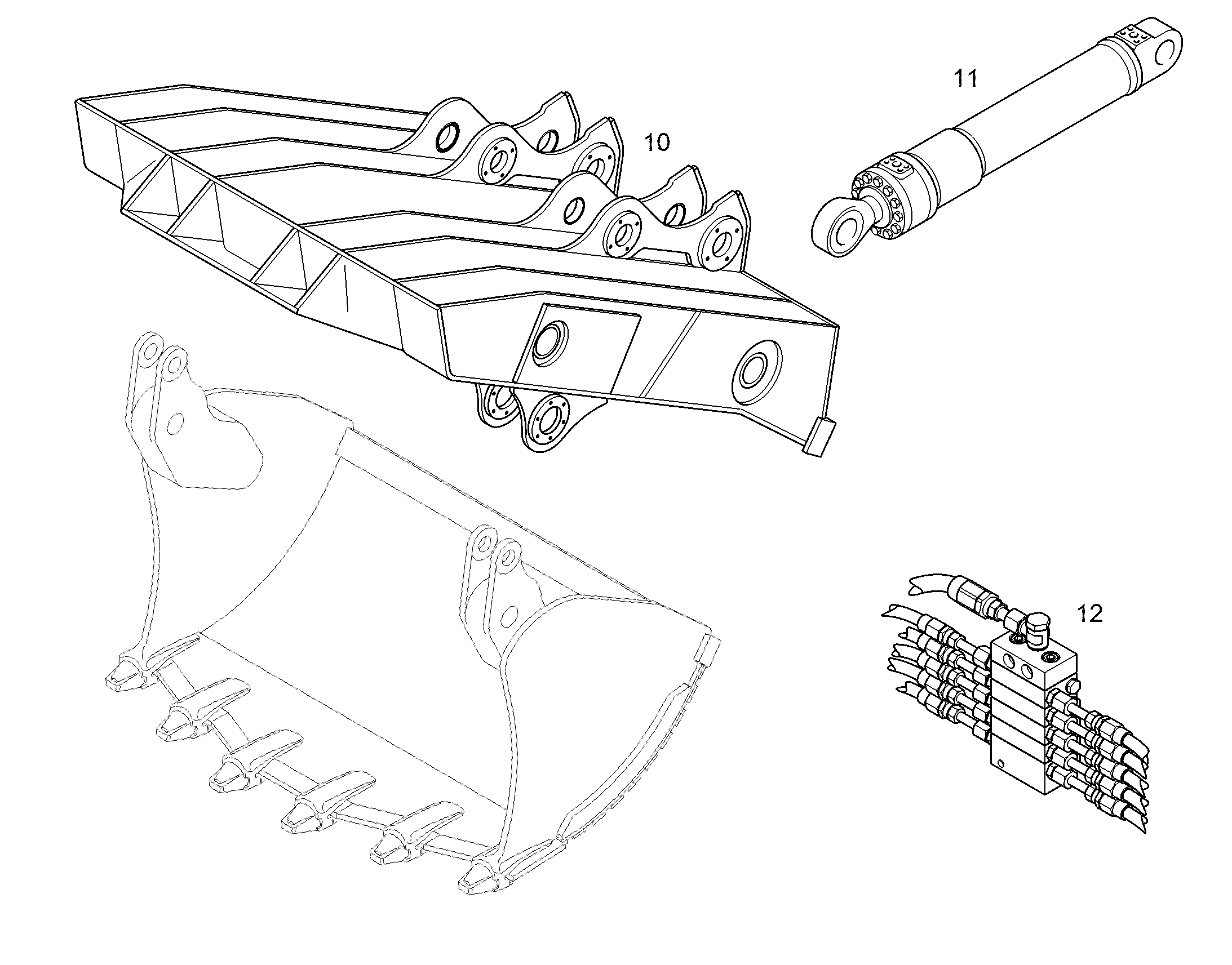 КОВШ, ЗАДНЯЯ СТОРОНА 2270MM 11390380 LIEBHERR