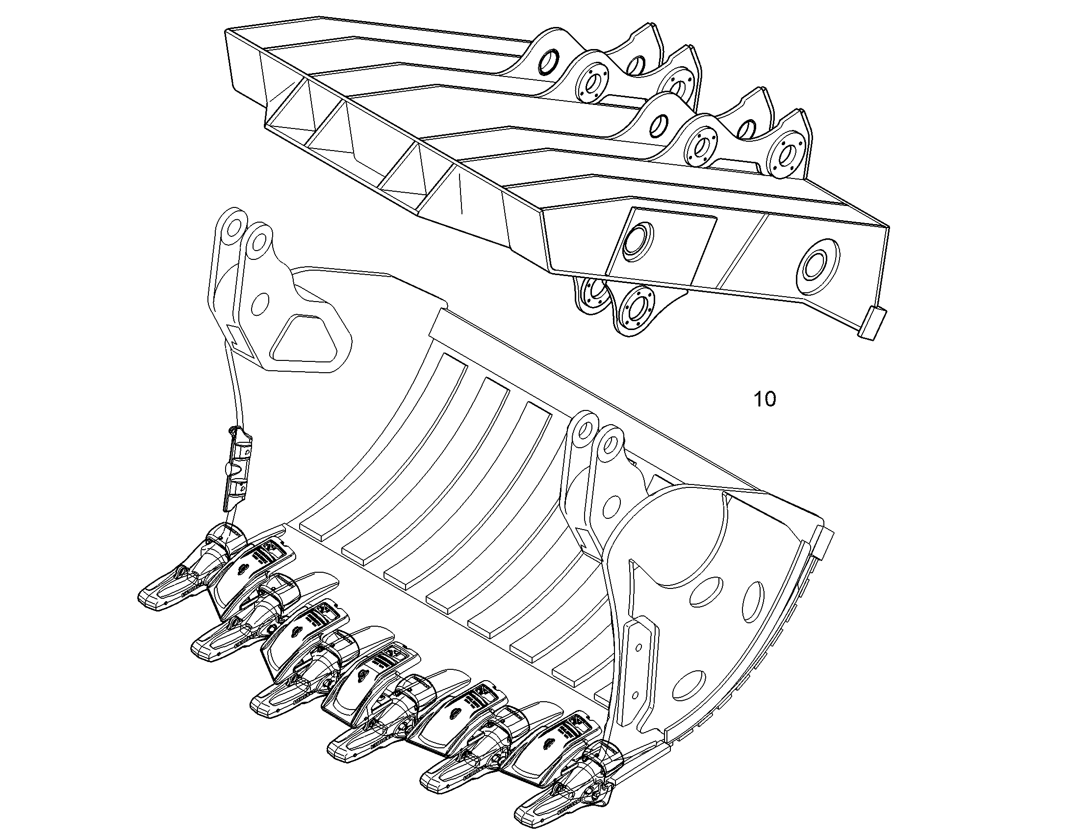 КОВШ ОТКИДНОЙ 2600mm 4m³ 11429078 LIEBHERR