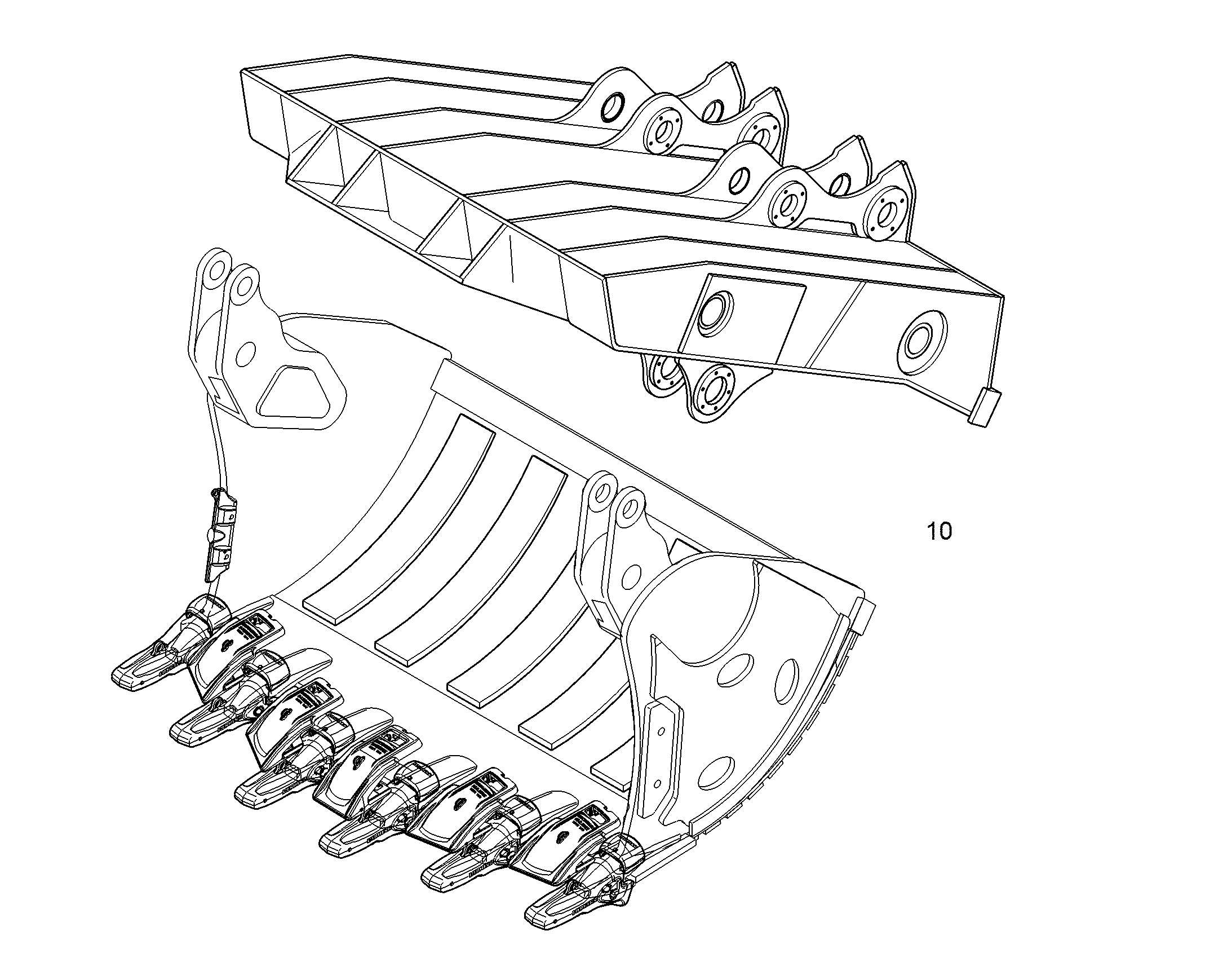 КОВШ ОТКИДНОЙ 2600MM 4,5M3 11430684 LIEBHERR