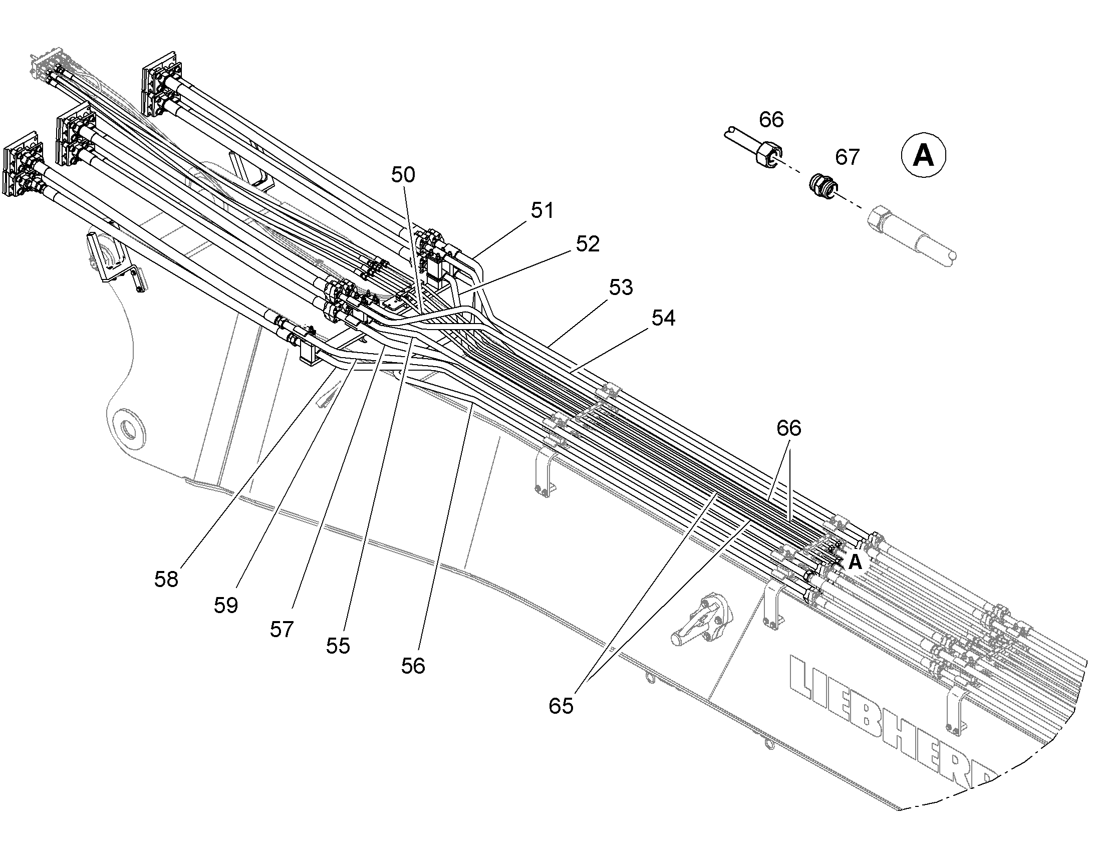 ТРУБА НАПОРНАЯ В СБОРЕ 16X2 11444844 LIEBHERR