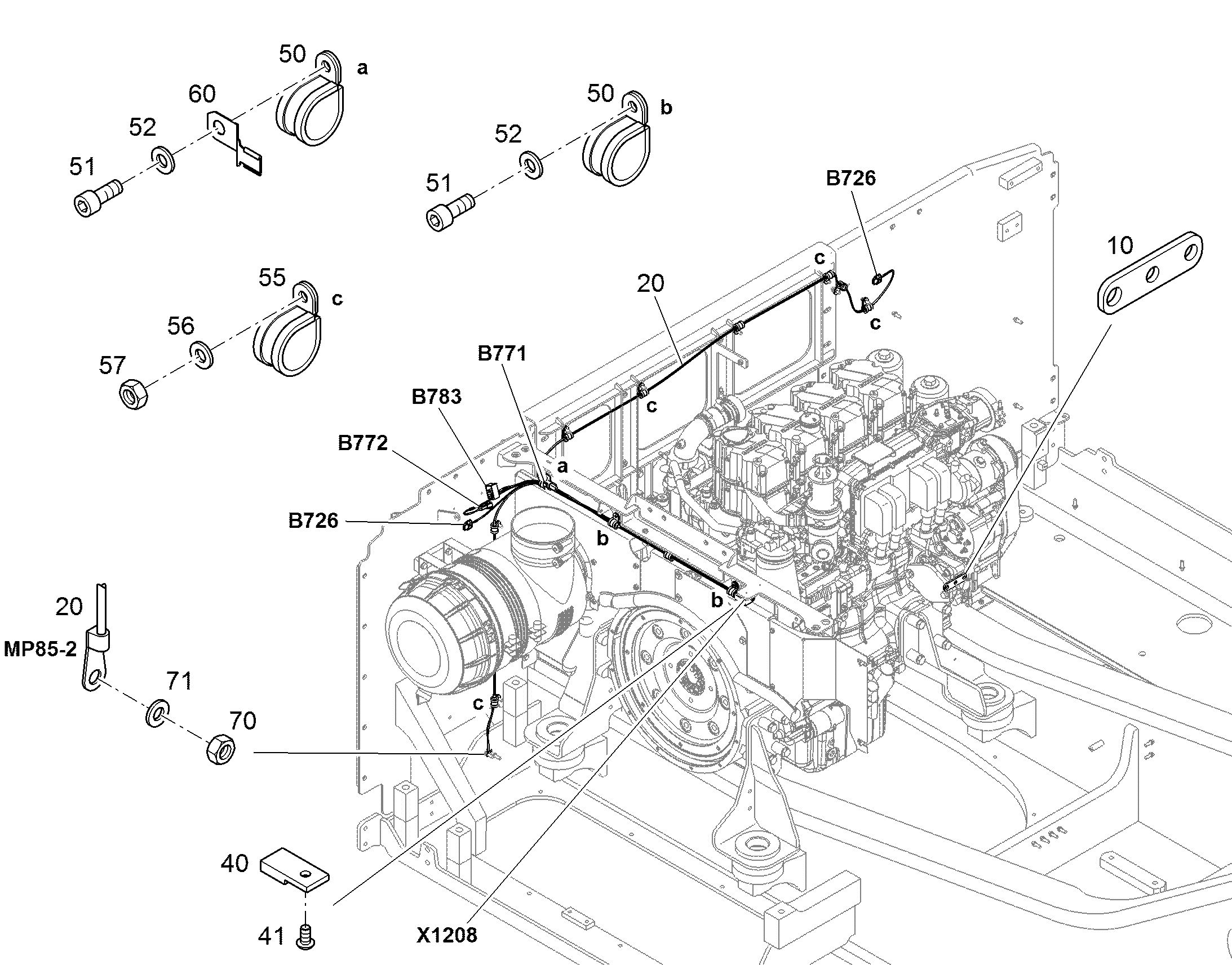 КАБ.КОМПЛ.ПЛАТЫ ДАТЧ.РУКОЯТКИ- W8 11429491 LIEBHERR
