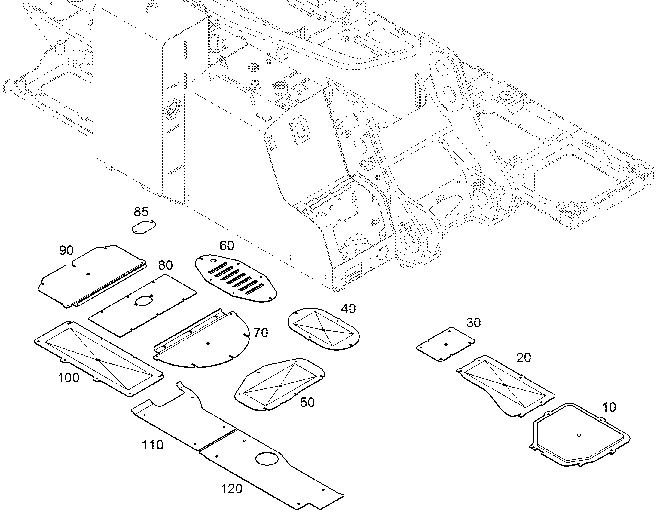 ЗАЩИТНЫЙ ЛИСТ НИЖНИЙ 11430159 LIEBHERR