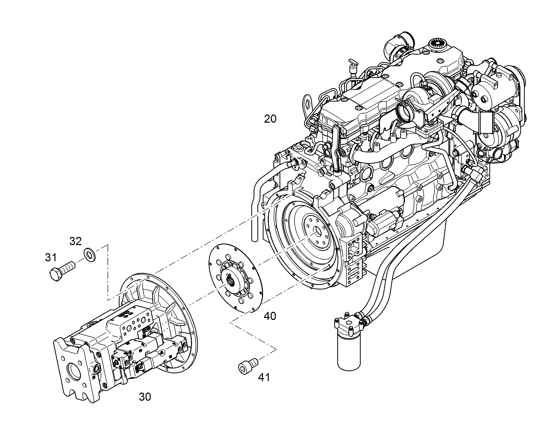 AXIAL PISTON DOUBLE PUMP A28 VO130 130cm³/U 12214837 LIEBHERR