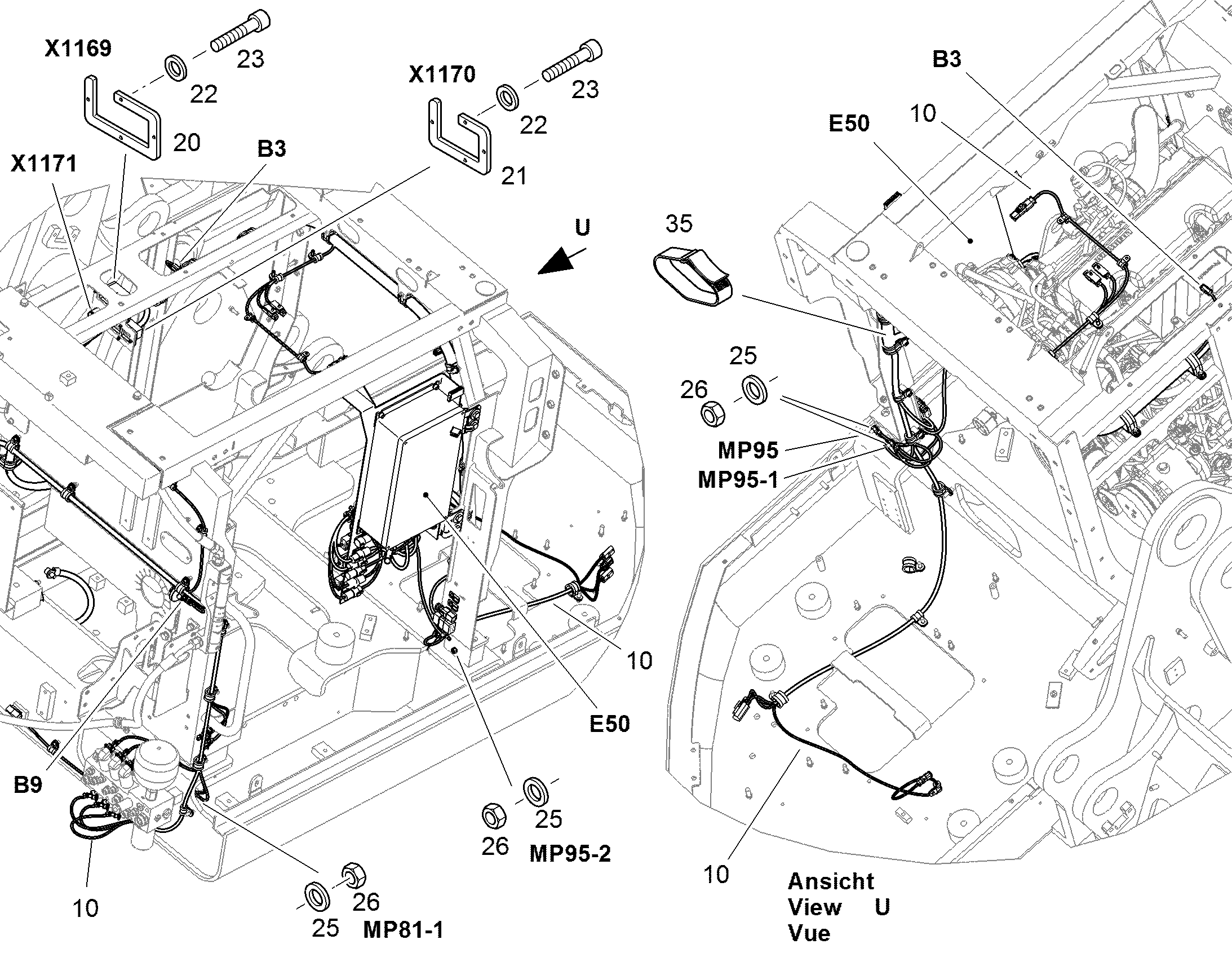 ЖГУТ КАБЕЛЕЙ ДВИГАТЕЛЬ W200 11381459 LIEBHERR