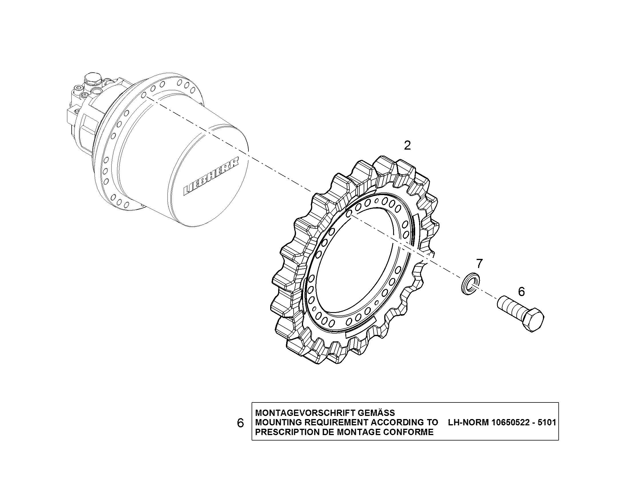 ЗВЕЗДОЧКА B60 С ГРЯЗЕОТДЕЛ. B60 11378905 LIEBHERR
