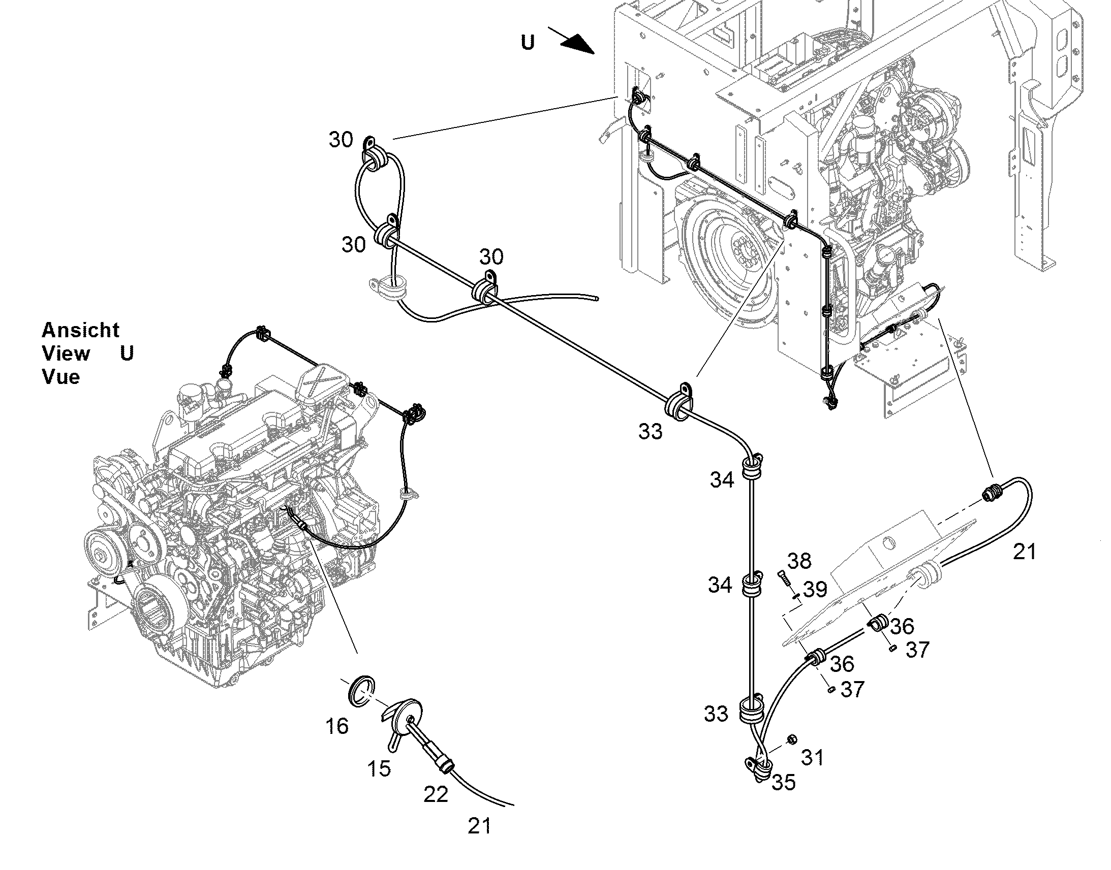 КОМПЛЕКТ КАБЕЛЕЙ 10135666 LIEBHERR