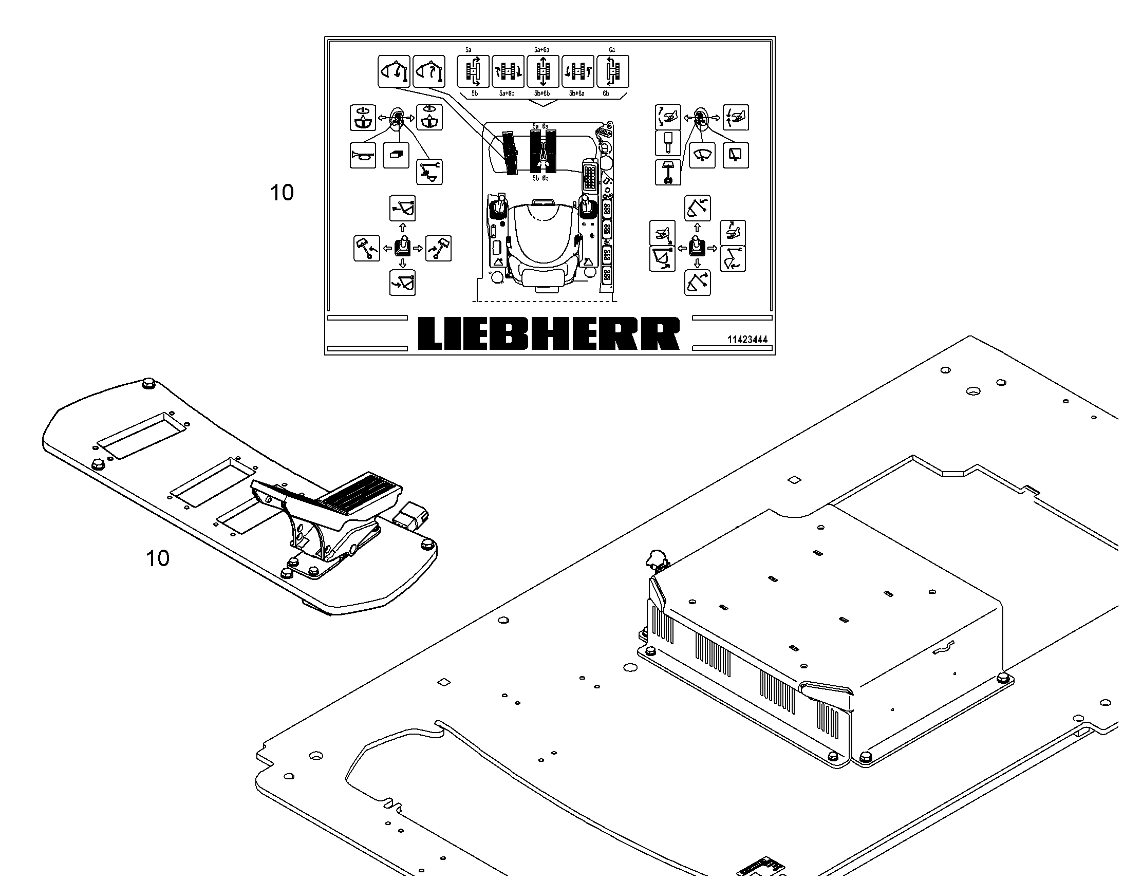 ЗАДЕЙСТВИЕ СПЕЦ. УПРАВЛ. 11423124 LIEBHERR