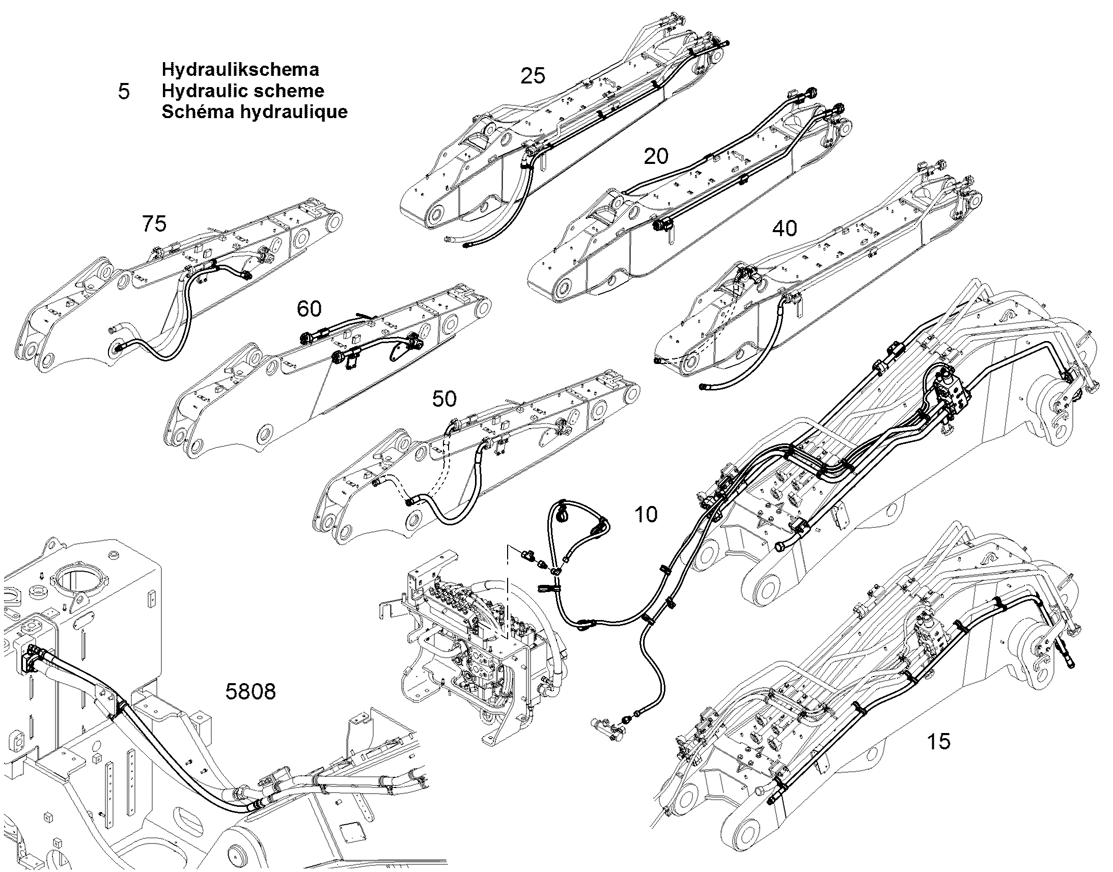 СХЕМА ГИДРАВЛИКИ 11457977 LIEBHERR