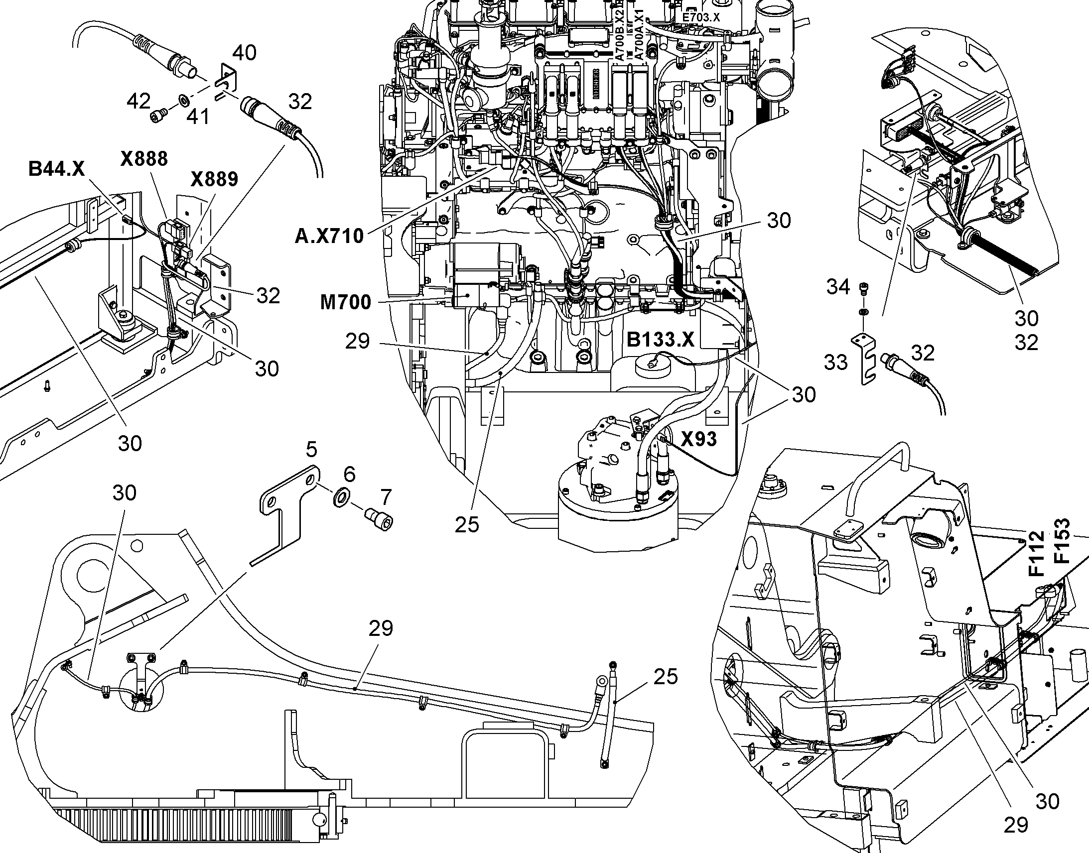 К-Т ПРОВ.ПОВ.ПЛАТФ.-ДВИГАТ. W101 12412160 LIEBHERR