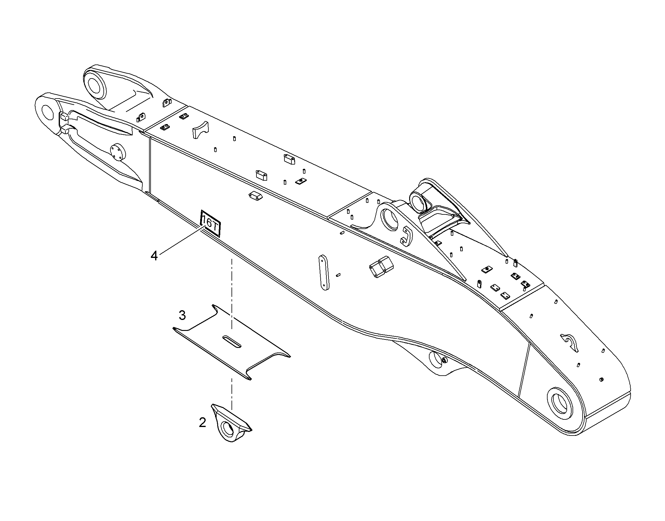 ТАБЛИЧКА 16T 150mmX105mm 9592452 LIEBHERR