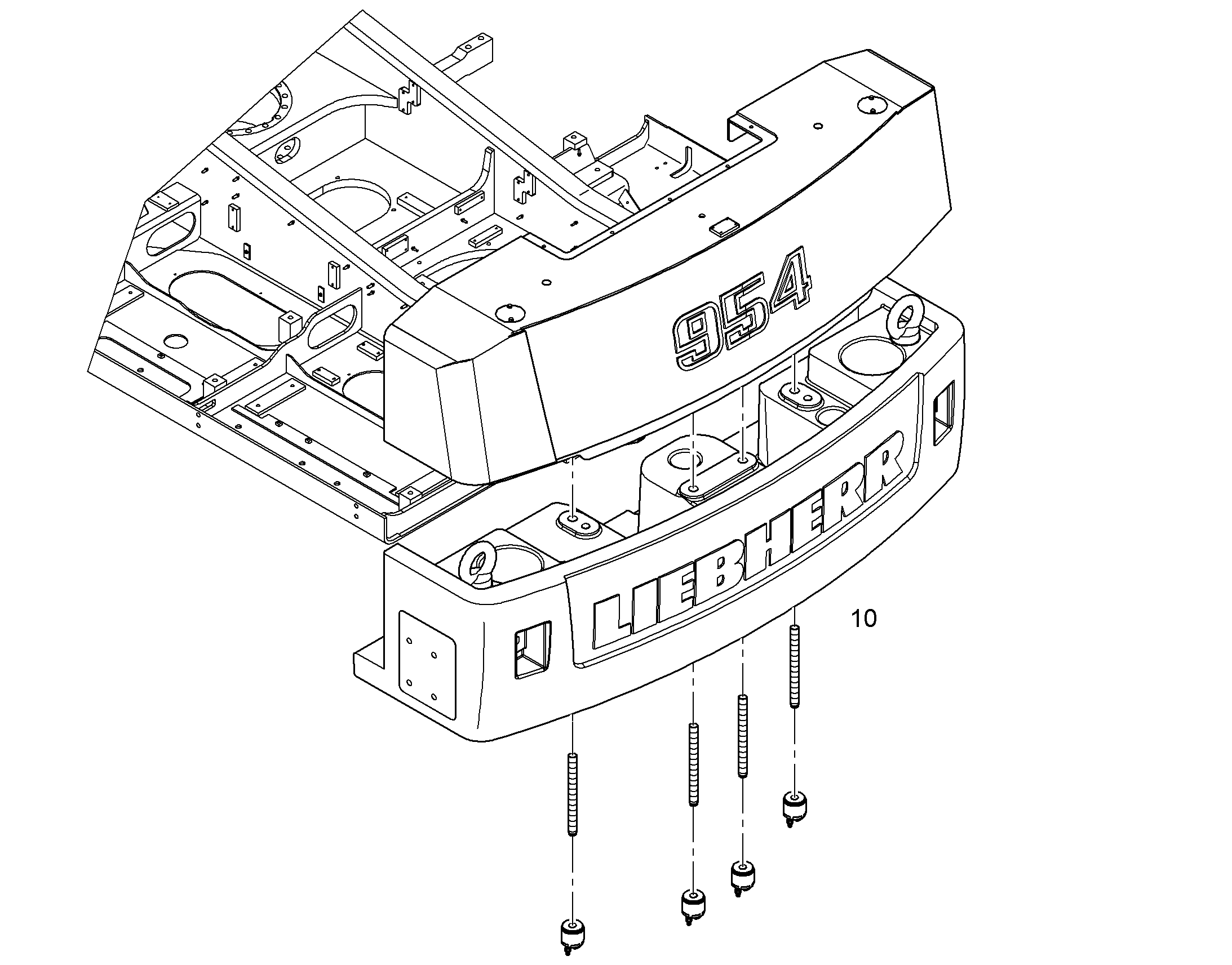 КРЕПЕЖНЫЕ ЧАСТИ БАЛЛАСТА ITH 11465876 LIEBHERR