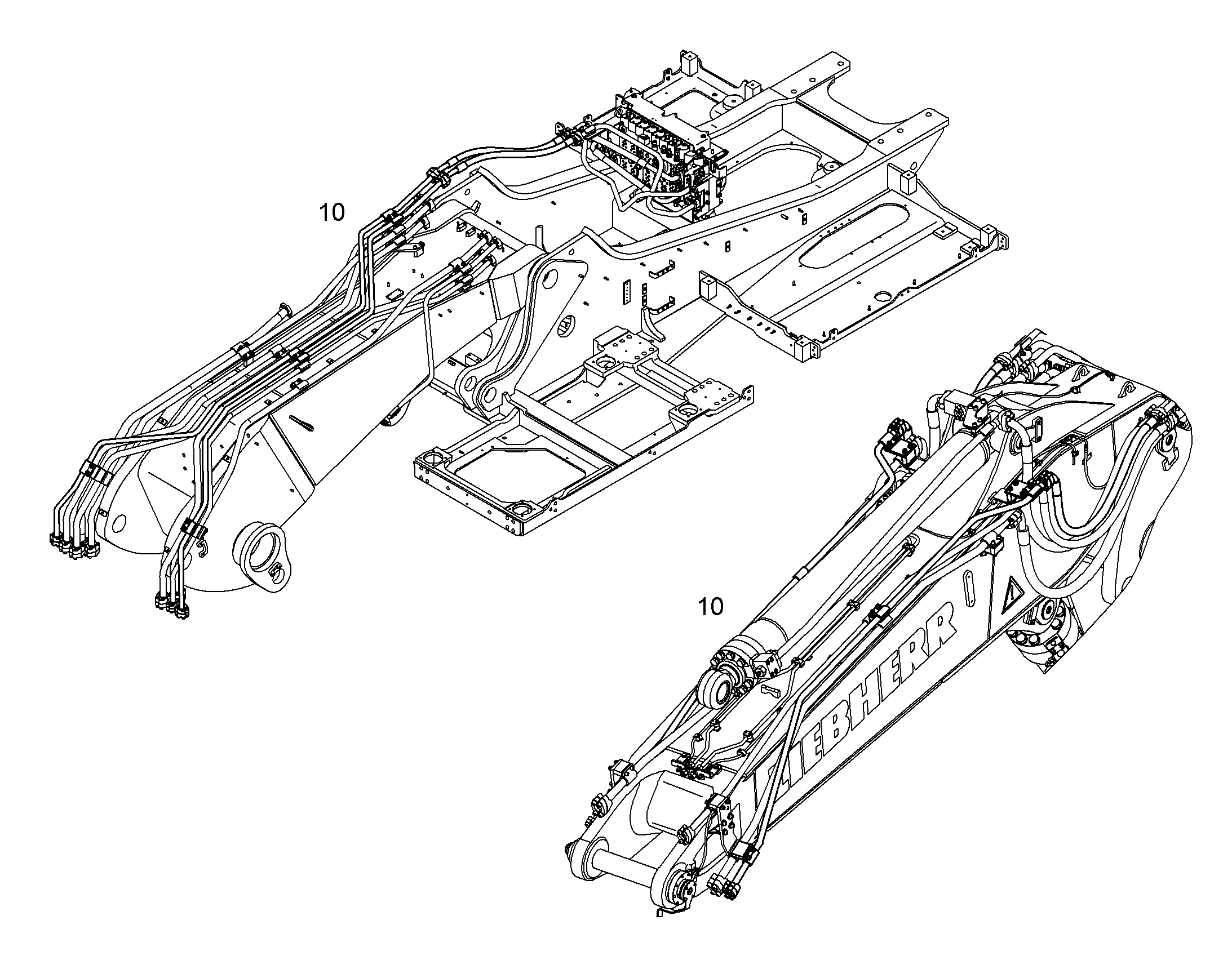 ПРОВОДКА МОНТАЖ AHS 12422887 LIEBHERR