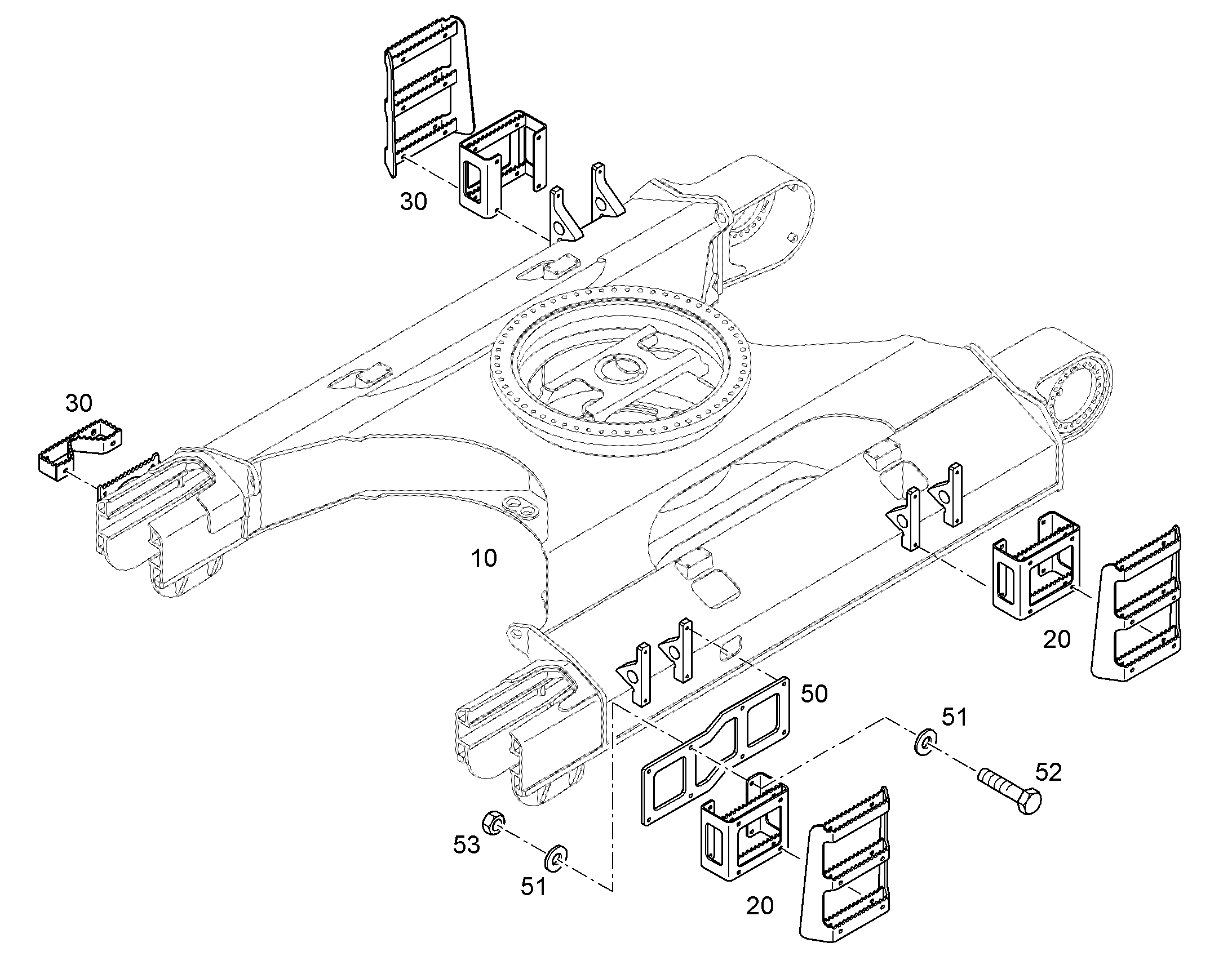MODIFICATION UNDERCARRIAGE STB 11733989 LIEBHERR