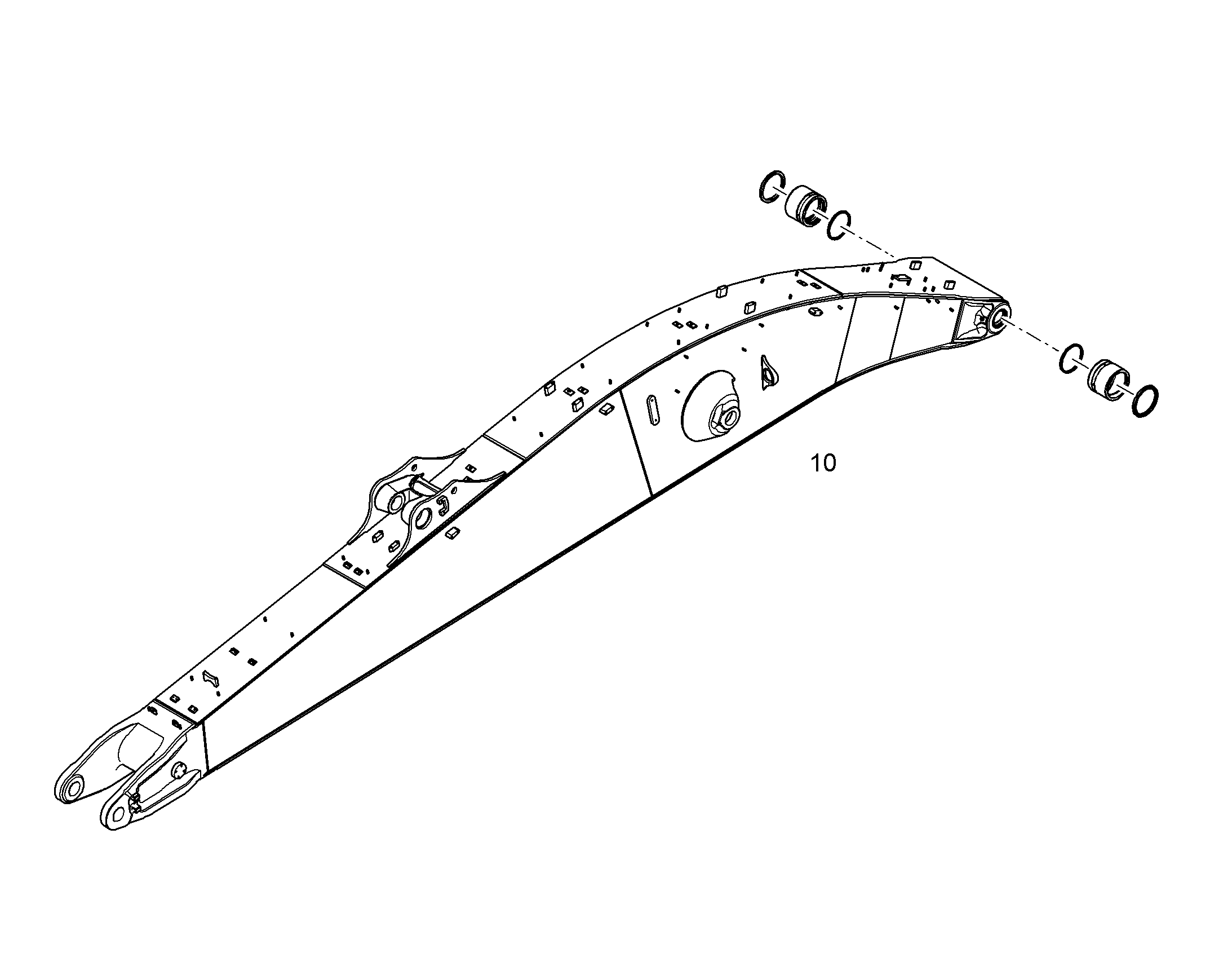 СТРЕЛА ОДНОКОРПУСНАЯ ВЫДВИНУТА 7,20M 12418369 LIEBHERR