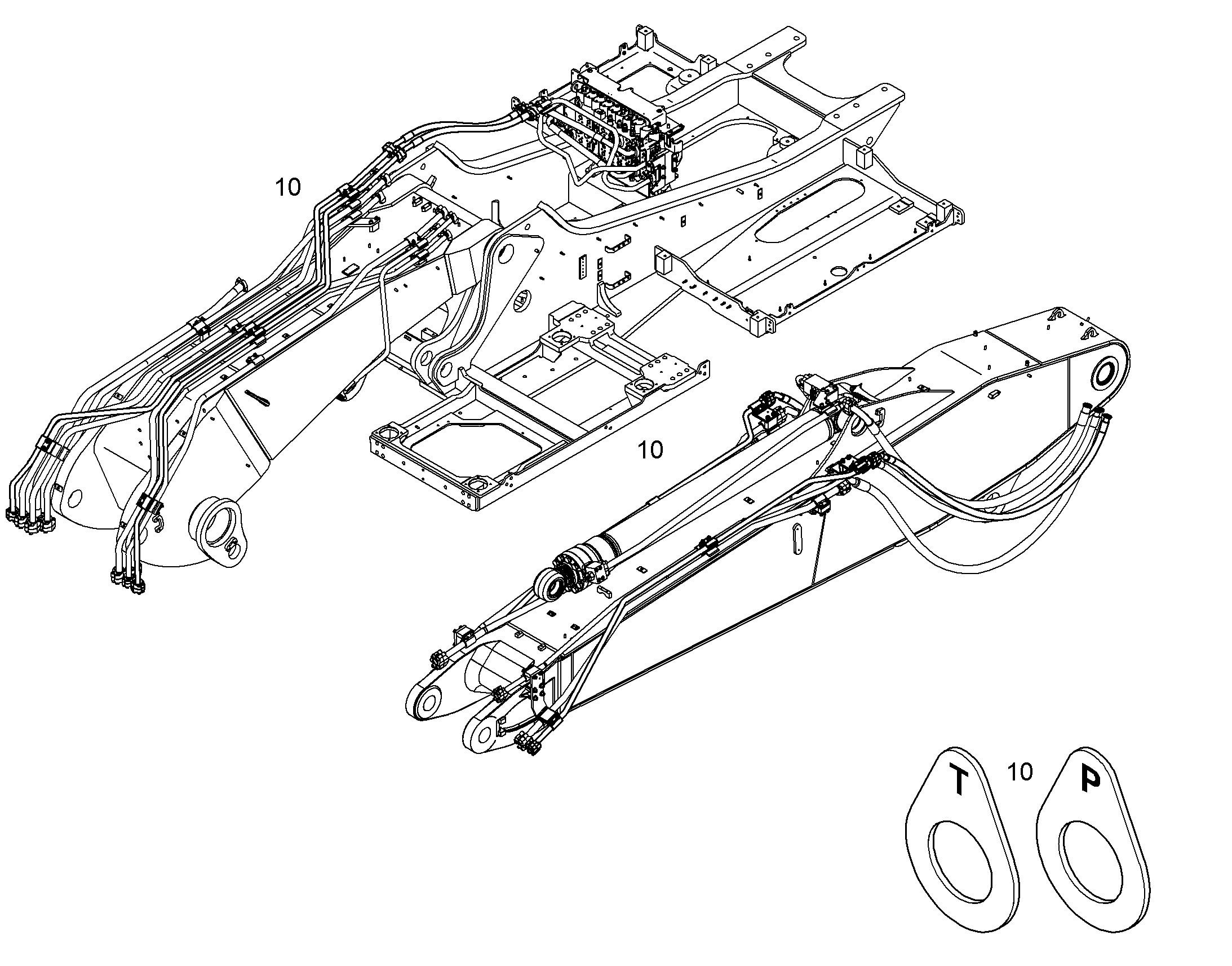 ПРОВОДКА МОНТАЖ AHS 12430163 LIEBHERR