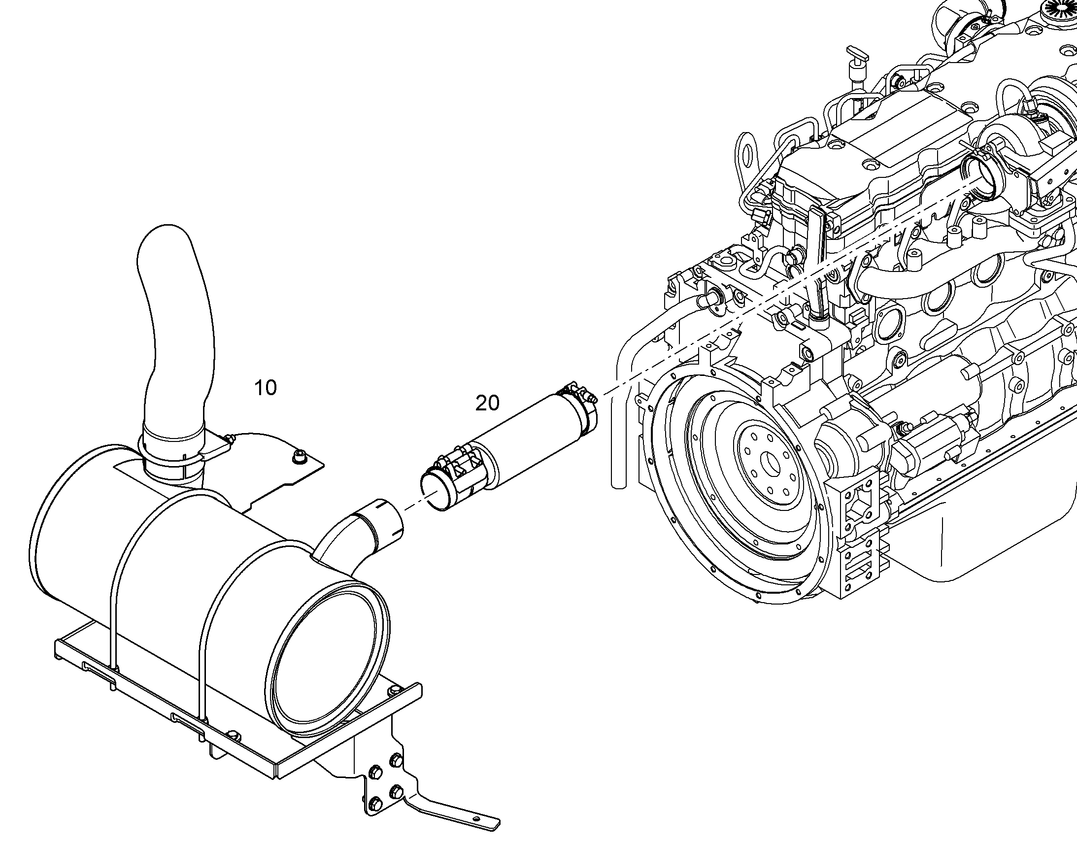 ГЛУШИТЕЛЬ УСТАНОВКА 12426023 LIEBHERR