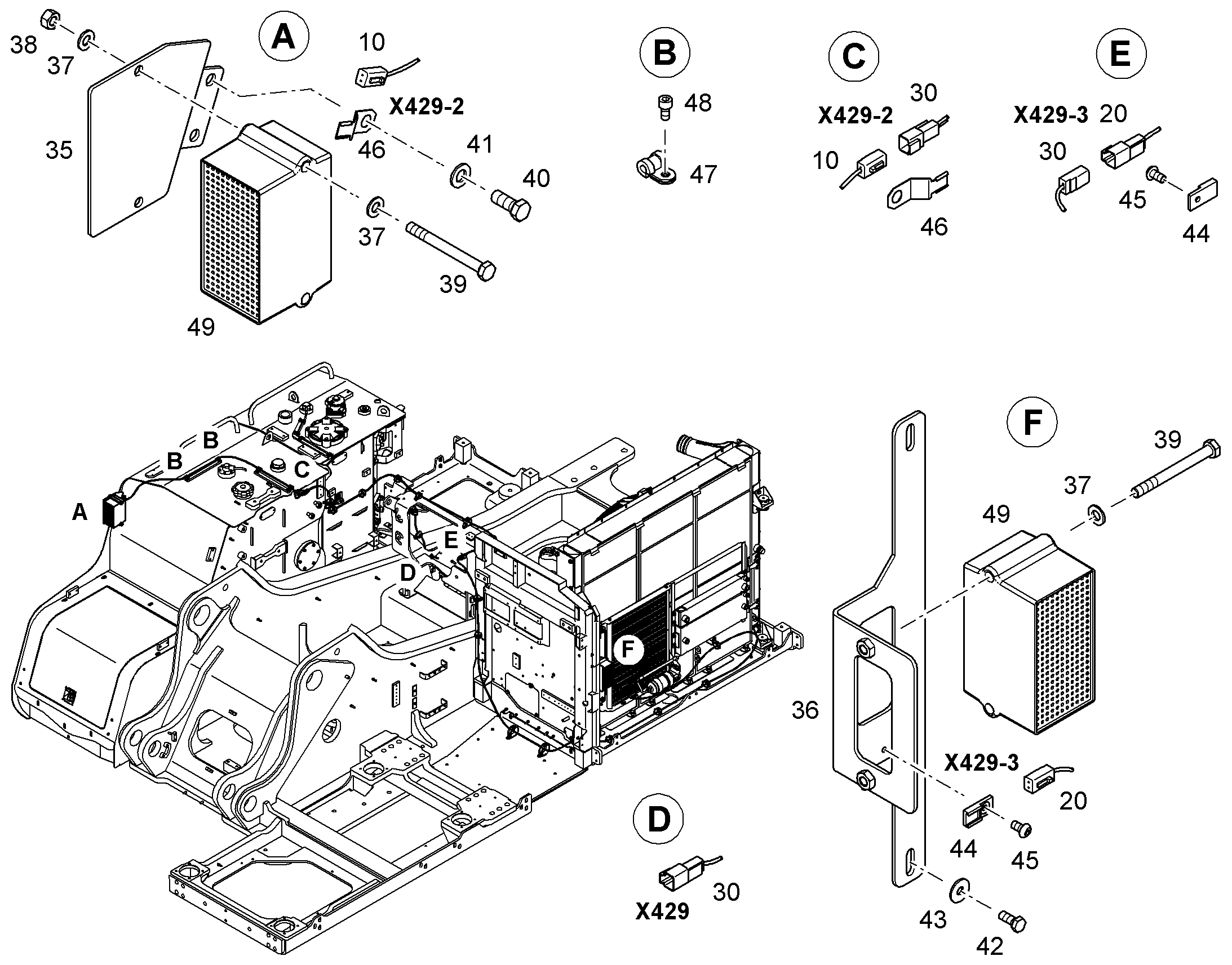 WIRING HARNESS TRAVEL ALARM 11438414 LIEBHERR
