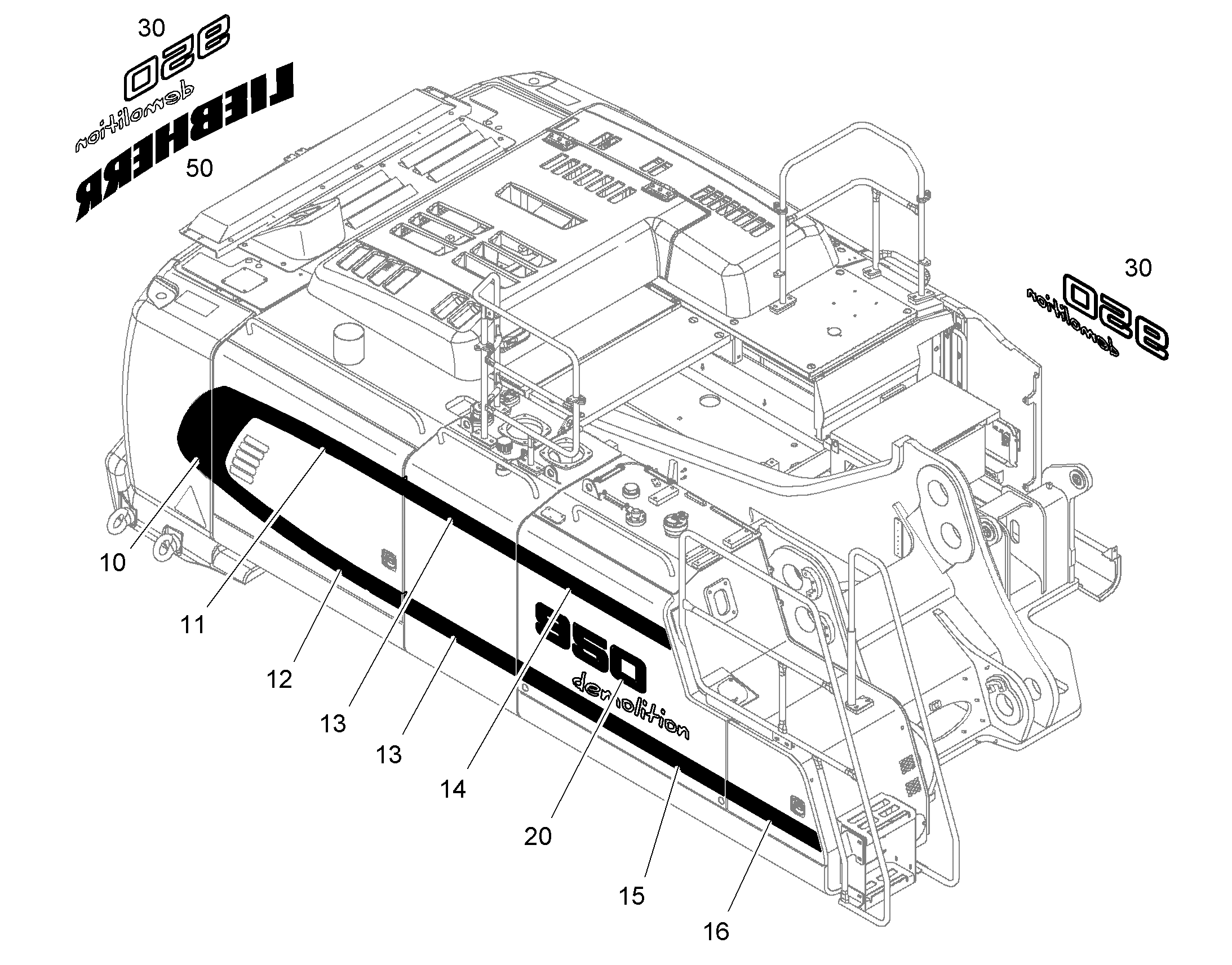 НАКЛЕЙКА 12829913 LIEBHERR